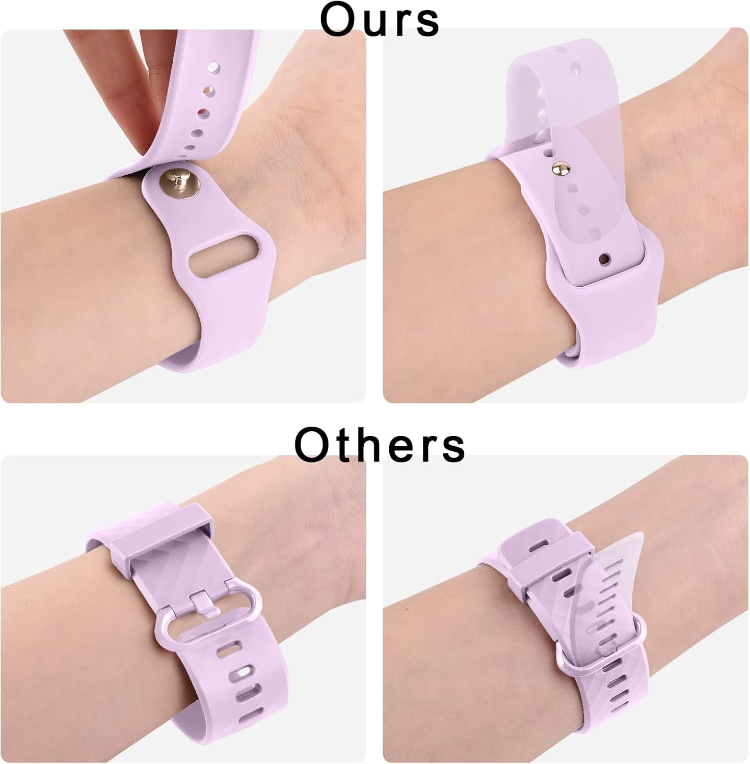 Leonids 4 PACK Bands for Samsung Galaxy Watch 7/6 Band 40M 44Mm, Galaxy Watch 6 Classic 43Mm 47Mm, Galaxy Watch 5/4/Active 2 Bands 40Mm 44Mm, Galaxy Watch 5 Pro 45Mm, Galaxy Watch 4 Classic 42Mm 46Mm, 20Mm Quick Release Adjustable Soft Silicone Sport Straps Women Men image number 3