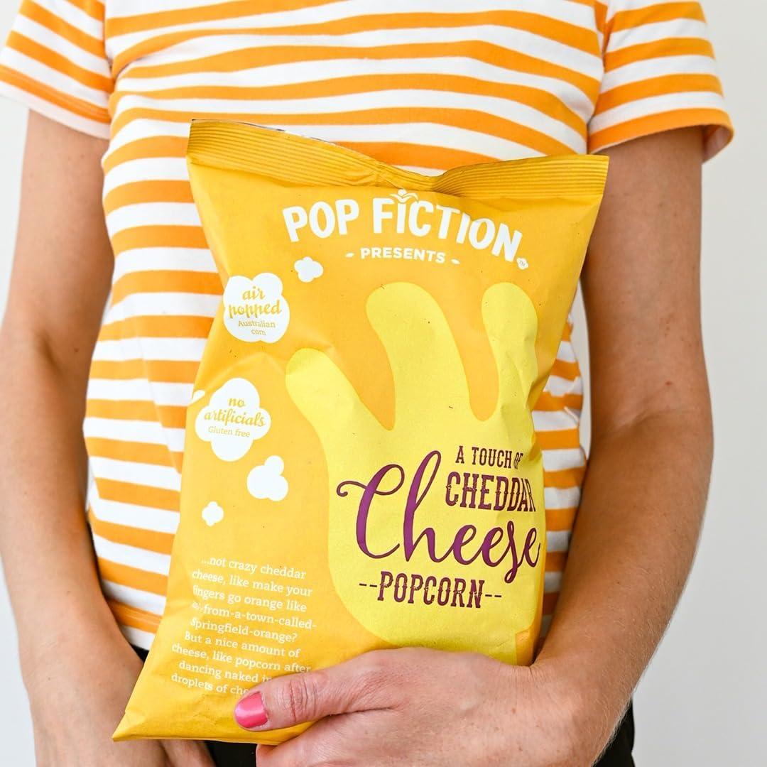 J.C.'S Quality Foods Pop Fiction a Touch of Cheddar Cheese Popcorn, 100 G image number 2