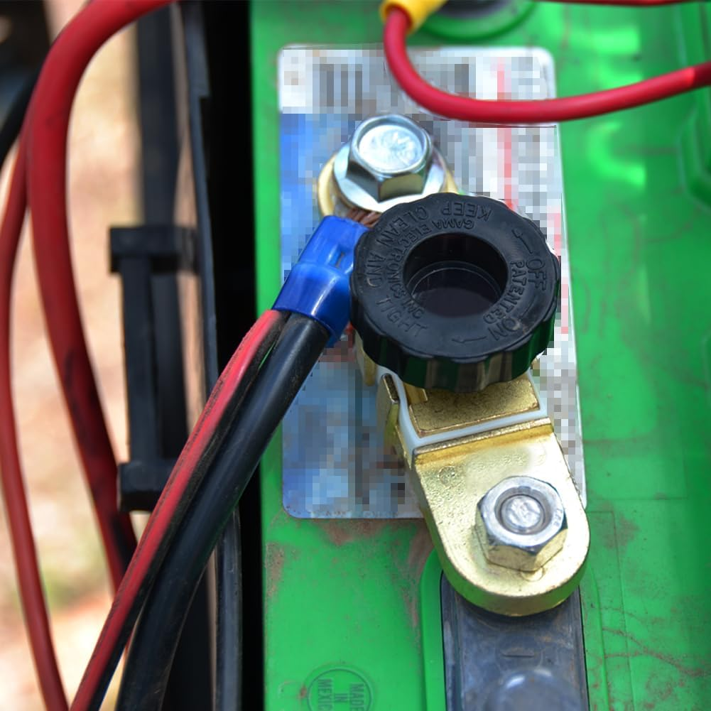 Side Post Battery Disconnect Switch, Ampper Battery Master Switch Isolator for Power Disconnect Cut off (With Long Bolt, 2 Pack) image number 3