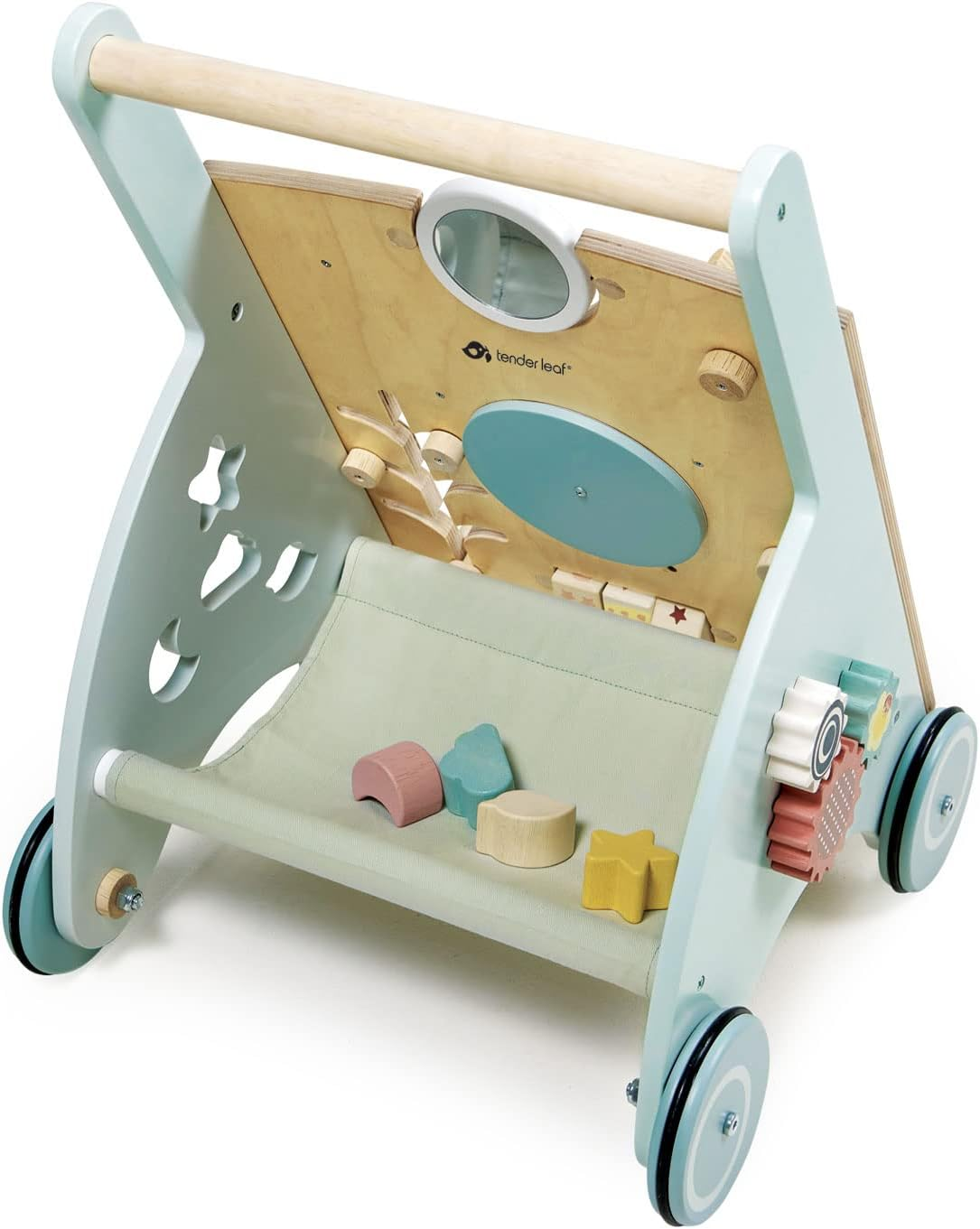Tender Leaf Toys Sunshine Baby Activity Walker - Toddler Weather Play Board and Shape Sorter on Wheels