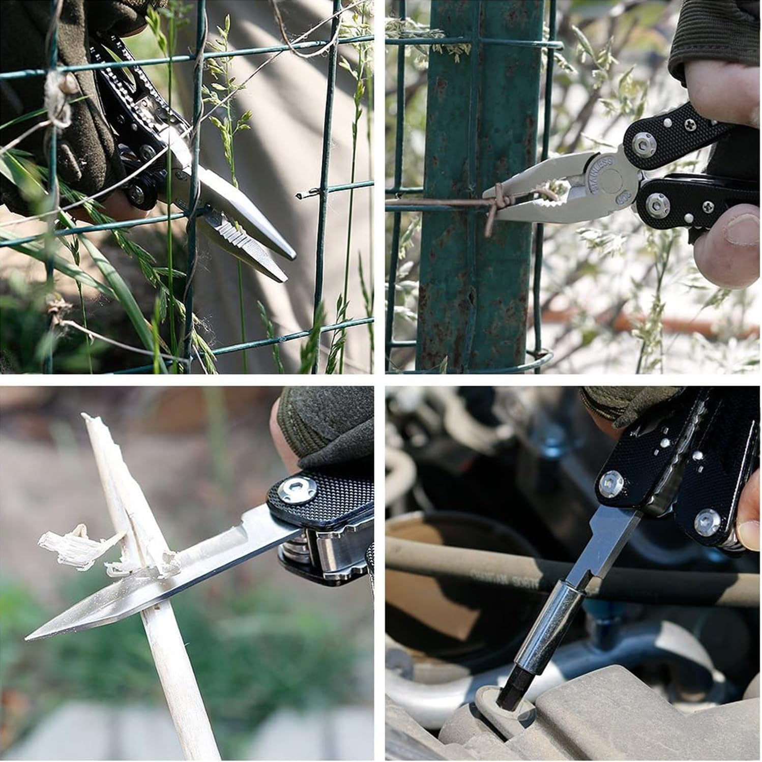 Gifts for Men, Multitool Pliers, 24-In-1 Stainless Steel Multi Tool Pocket Knife with Screwdriver Sleeve Camping Accessories Survival Gear, Dad Husband Grandpa Men Cool Gadget Stocking Stuffers Gift image number 3