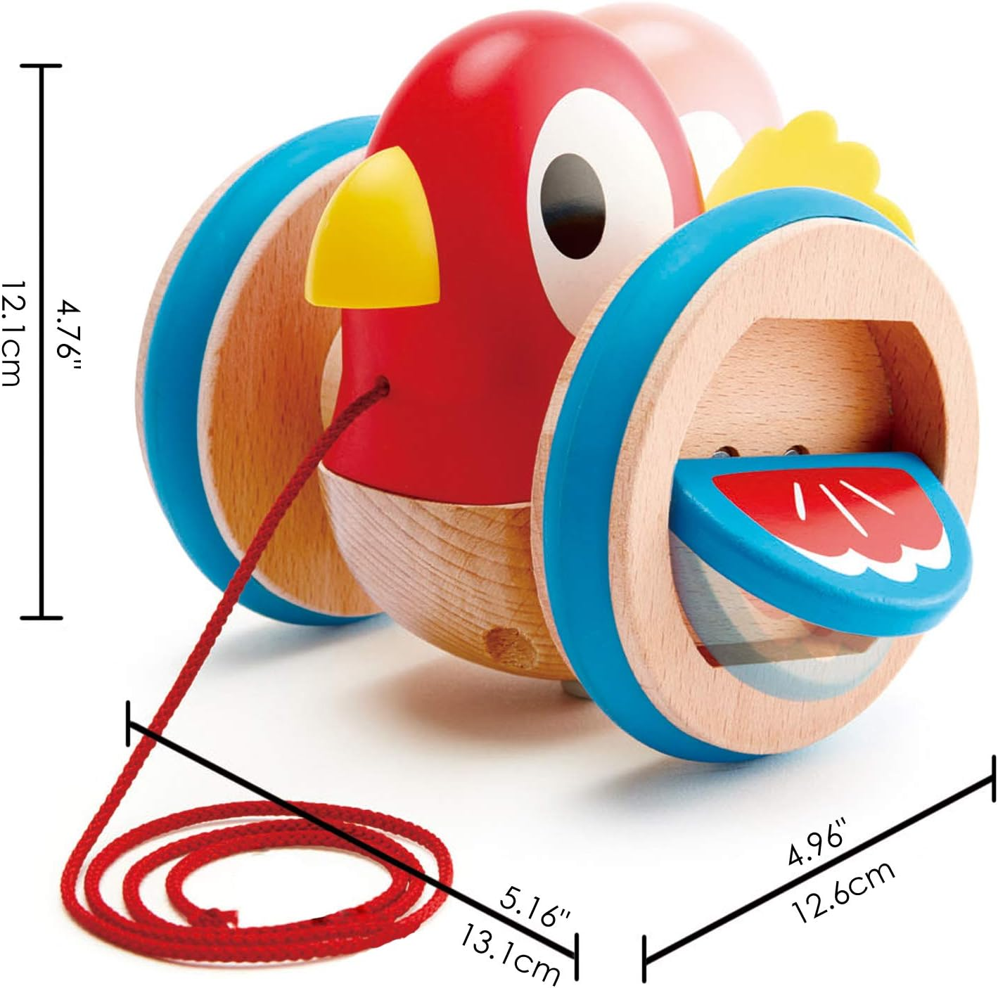 Hape Pull along Bird Outdoor Learning Activity Kids/Toddler Fun Play Toy 12M+ image number 5