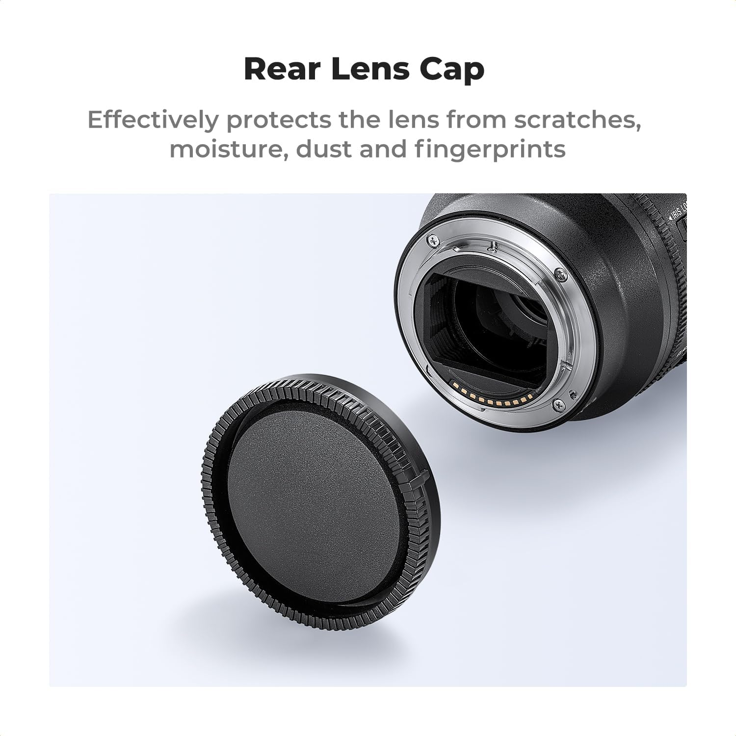 K&F Concept E Mount Body Cap & Rear Lens Cover for Sony Nex E Mount A6700 A6600 A6500 A6400 A6300 A6100 A6000 A5100 A5000 A7C A7CR A7C II A7 A7S A7R FX3 FX30 A9 A9II ZV-E10 NEX-6 NEX-7 NEX-5C NEX-3 image number 5