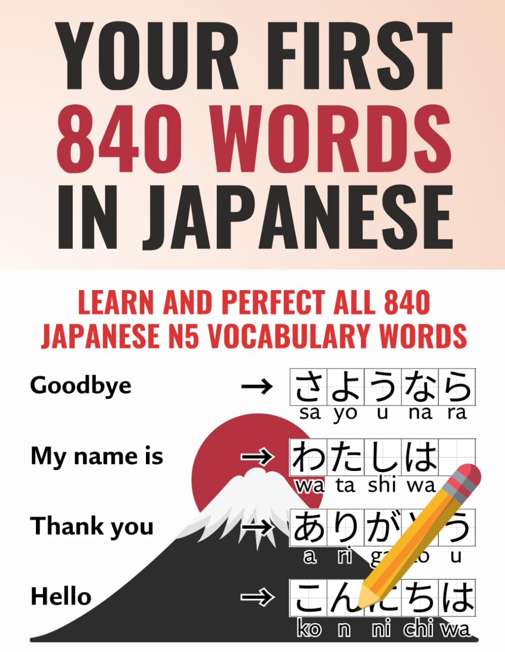 Your First 840 Words in Japanese - Learn and Perfect the Most Important Japanese Vocabulary as a Beginner in Just a Few Weeks | Achieve JLPT N5 as Easily as Possible image number 1