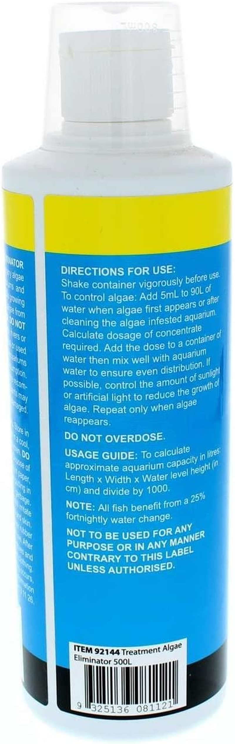 Treatment Algae Eliminator 500Ml 92144 Fish Tank Aquarium Aqua One image number 2