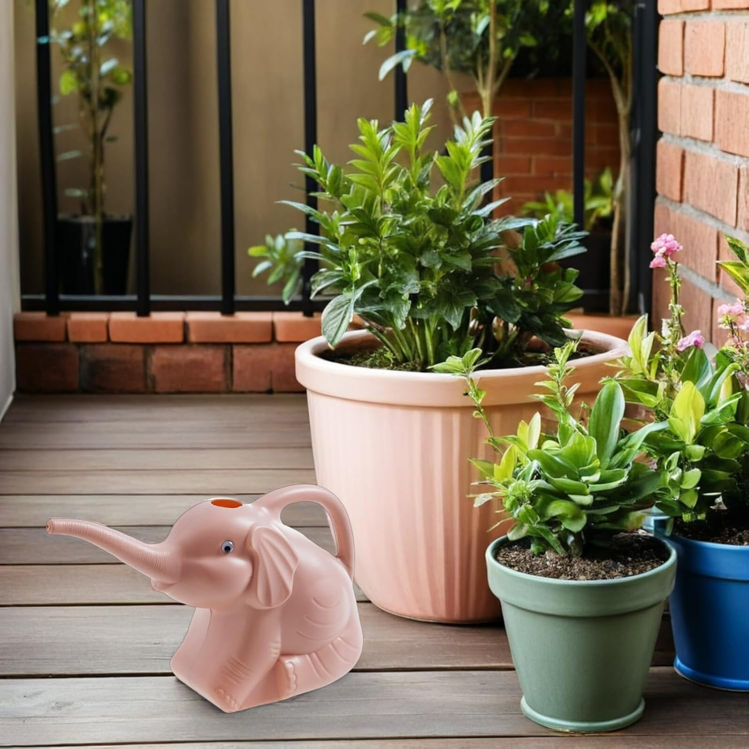 BCOATH Elephant Watering Can Plants Watering Kettle for Home Gardening Tool with Long Spout and Sprinkler Function Garden Supplies for Indoor Outdoor Plants Use Sturdy Lightweight Design image number 3