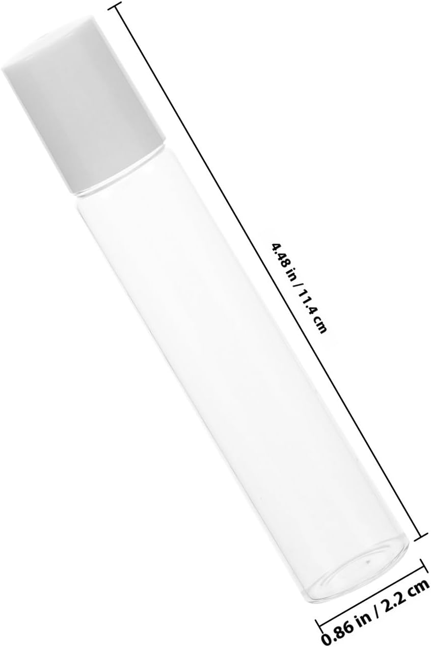 Generic 5Pcs 20Ml Refillable Glass Roller Bottles with Press Lock Essential Oil Roll-On Bottles for Travel and Skincare image number 1