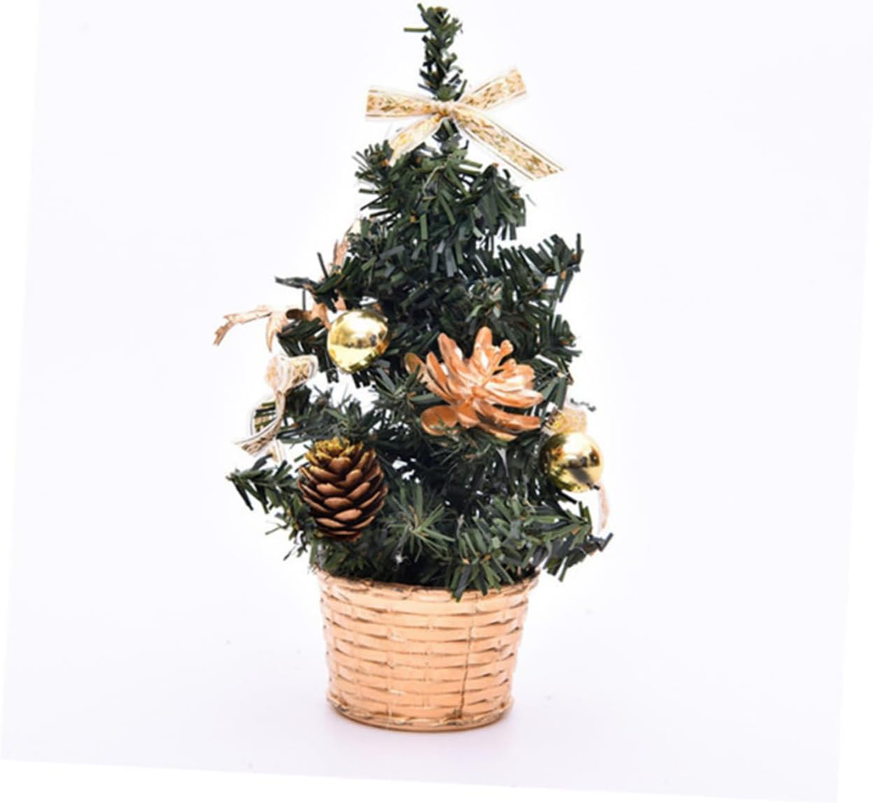 Outanaya 2Pcs Miniature Christmas Tree Model Lifelike Desktop Xmas Tree Decor for Home Party image number 4