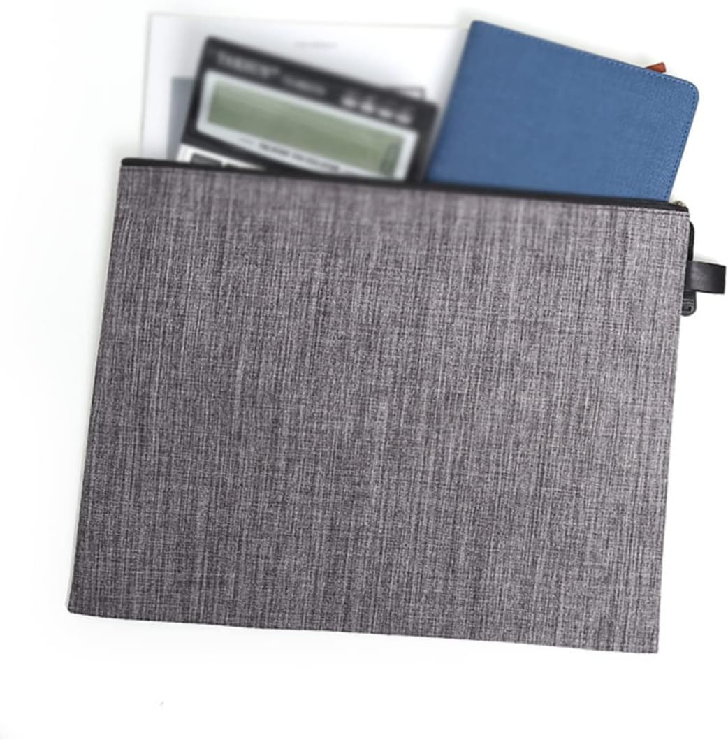 HAPINARY 8Pcs Oxford Zipper File Bags Water Bag Pouches for School Office Stationery Organizer Random Colors image number 2