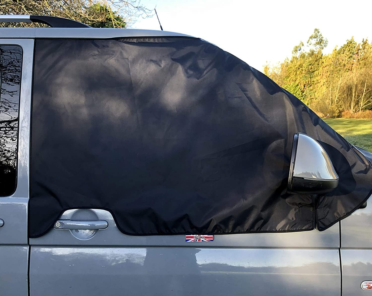 Etomvoop Windscreen Wrap Cover for T5, Oxford Car Front Windshield Cover, Frost Protection Curtain Camping Blackout Anti-Uv Sunshade T5 Caravan Motorhome Campervan, Weatherproof and Waterproof