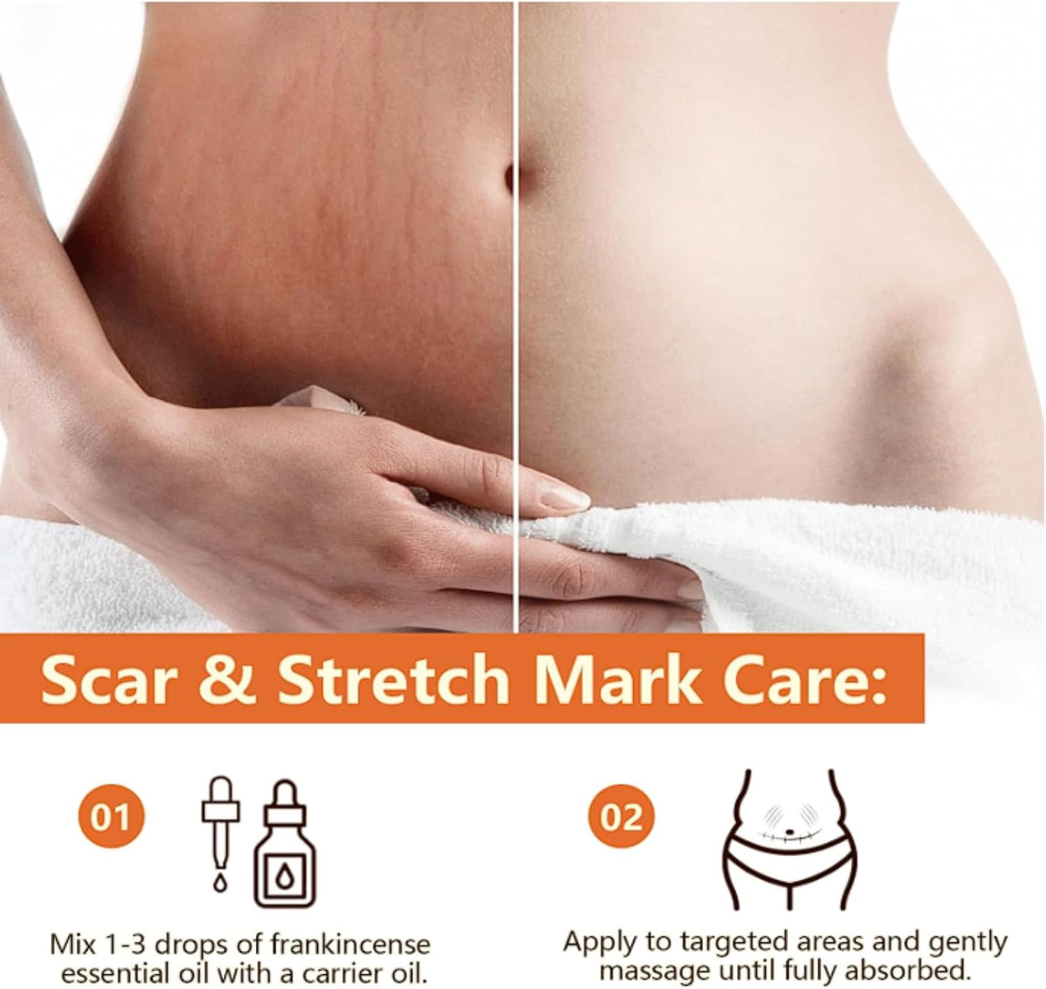 Frankincense Essential Oil from Resin Extract, Face & Body Moisturizer for Hydrating & Nourishing, anti Aging Wrinkle Care, Hair Care, Essential Oils Aromatherapy & Massage (1Pcs) - 1Pcs image number 2