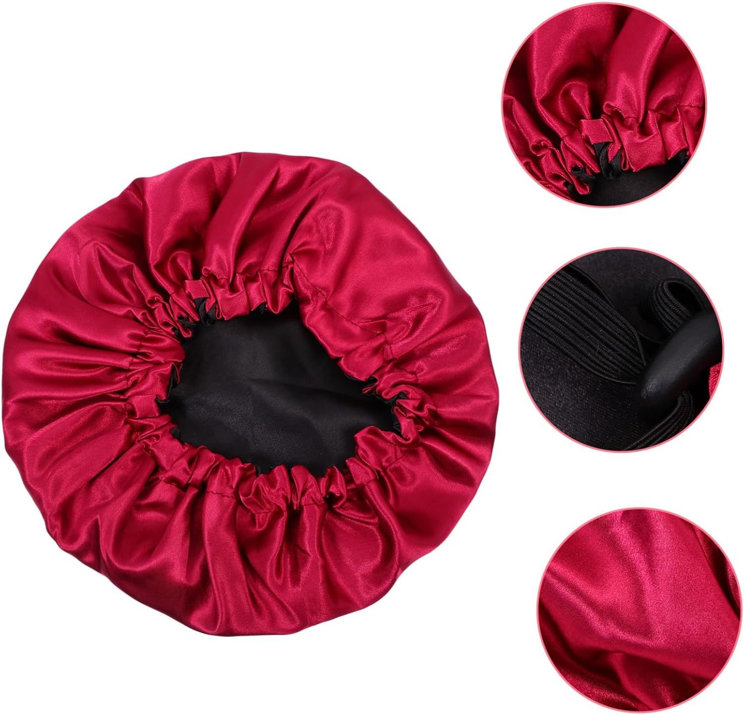 CHILDWEET Sleeping Cap for Women and Maternal Use Wide Stretch Band Night Bonnet Preventing Hair Comfortable Soft Breathable Night Hat for Sleep image number 4