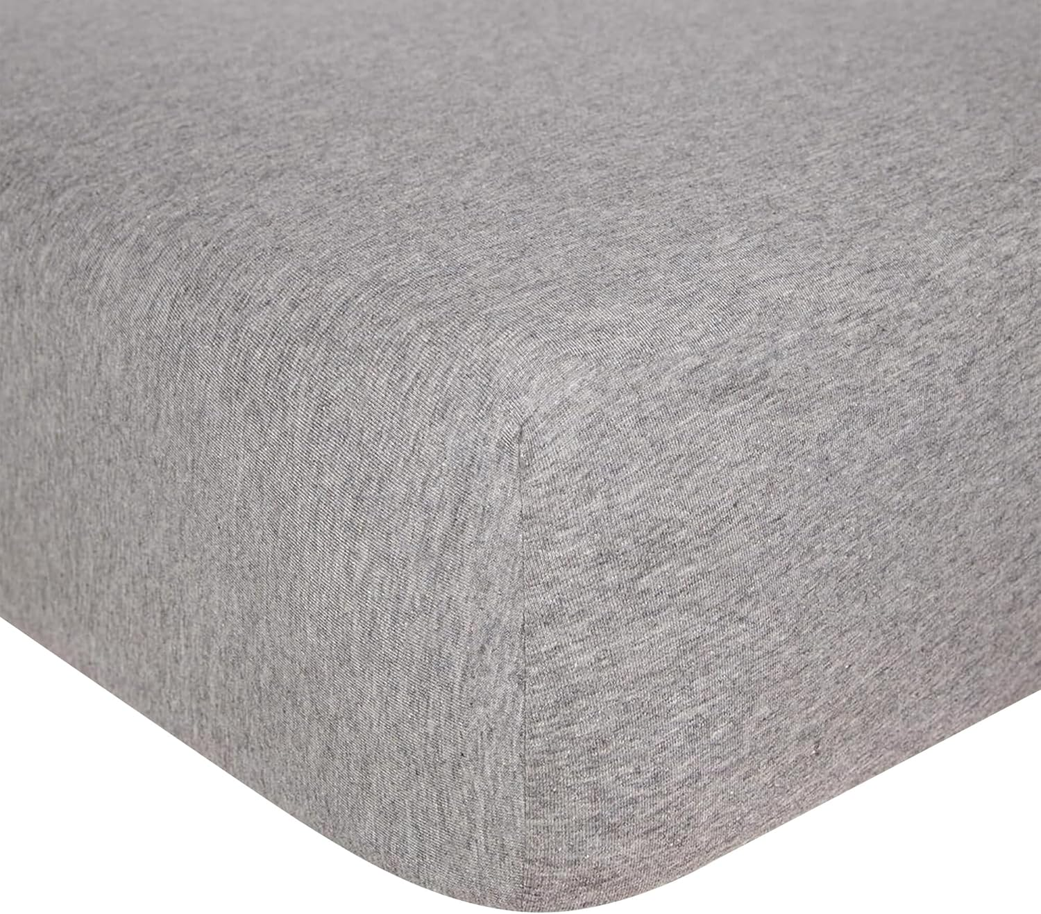 Burt'S Bees Baby - Bassinet Sheet, Fitted Unisex Boy Girl 100% Organic Jersey Cotton Bassinet Sheet for Standard Bassinet Mattress (Heather Grey/White, 2-Pack)