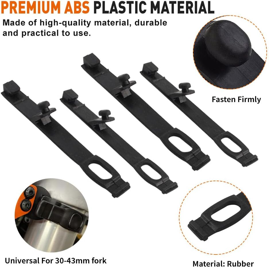 Newsmarts Motorcycle Black Headlight Fairing Rubber Straps Dirt Bike Headlamp Fix Brackets Strap Universal All Dual Sport Motorcycles Dirt Bikes Naked Motor image number 4