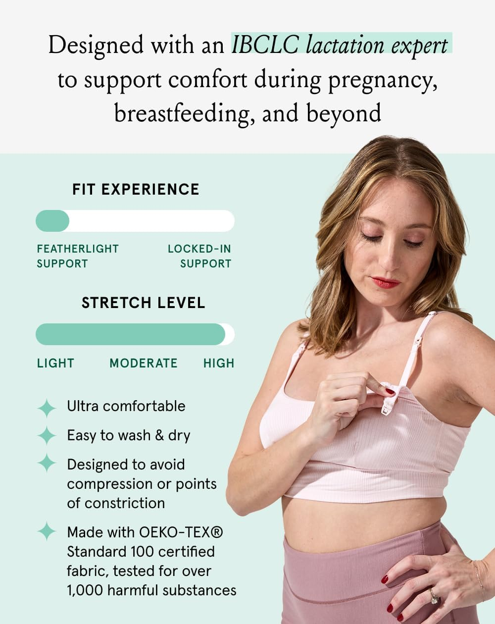 Bodily - Maternity, Nursing, Sleep Bra for Pregnancy through Breastfeeding - S-XL image number 7