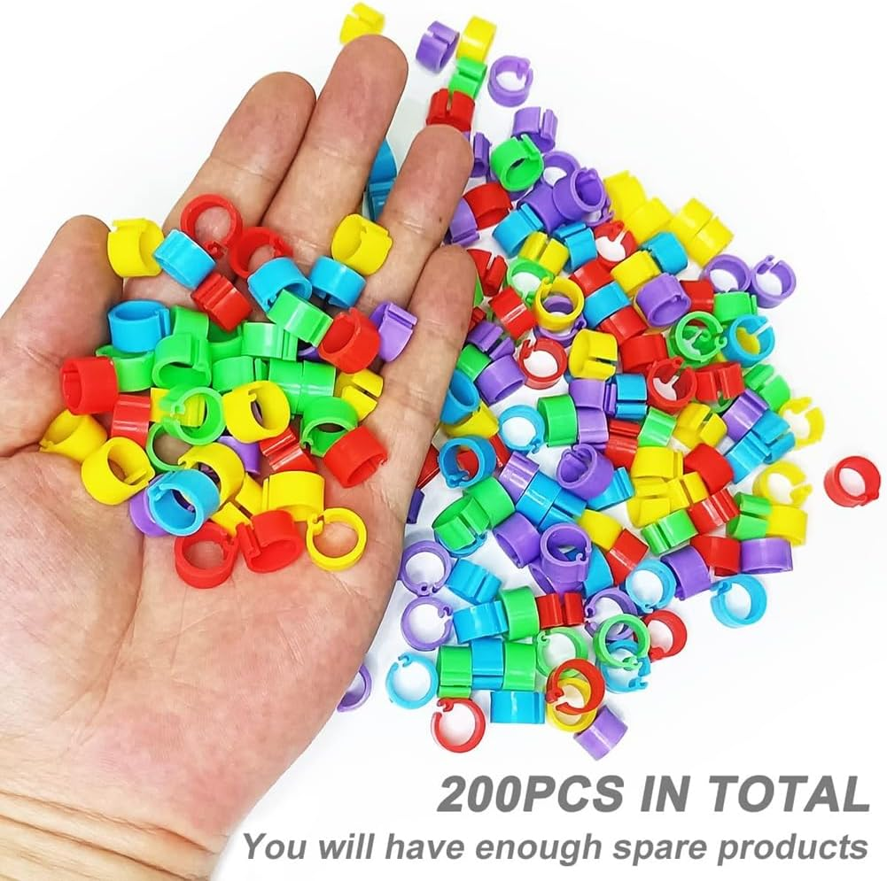 200Pcs 8Mm Coturnix Quail Leg Bands Baby Chick Leg Bands Pigeon Bands Chicken Leg Bands image number 6