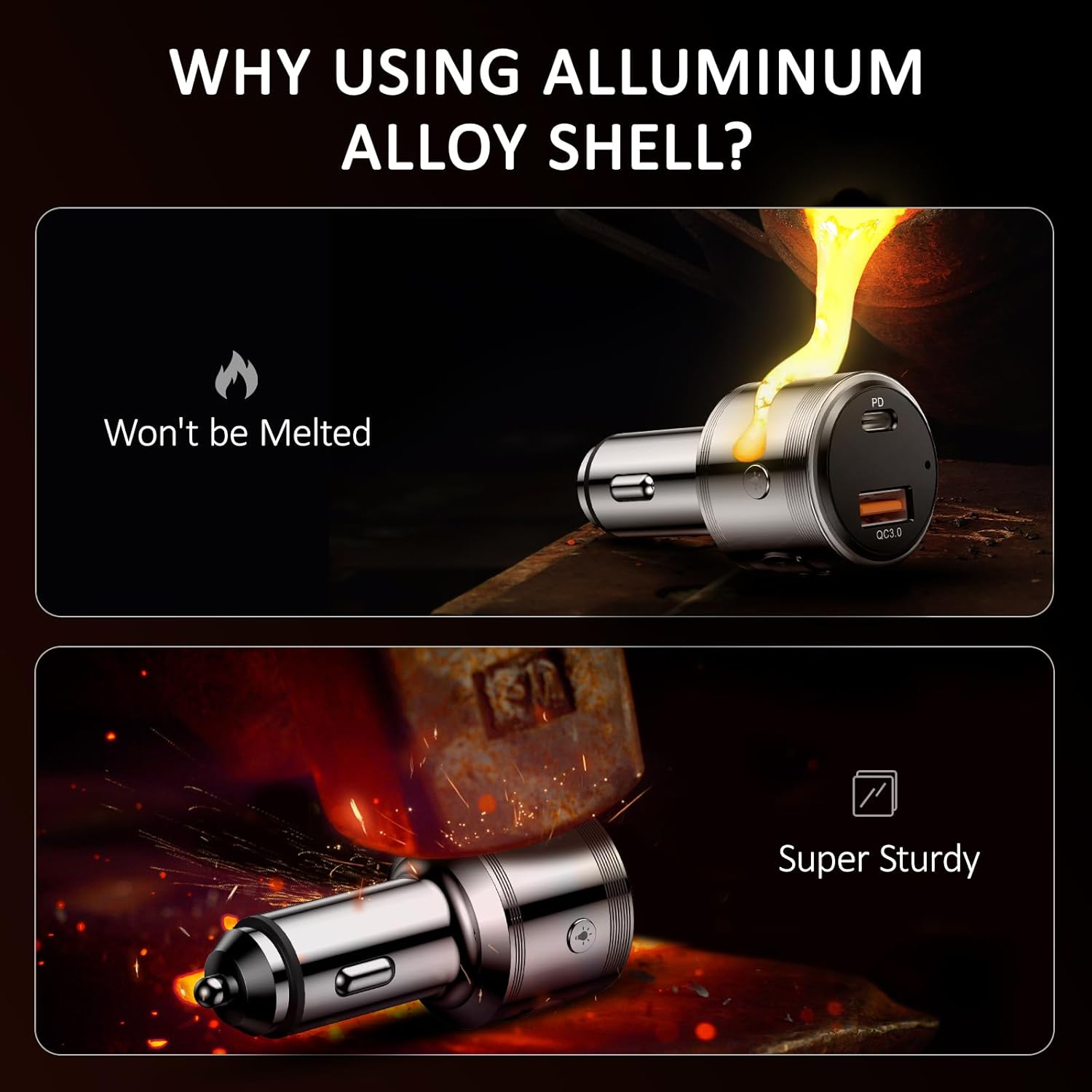 LENCENT Car FM Transmitter Bluetooth 5.3, PD 20W & QC3.0 18W Fast Car Charger, Wireless Bluetooth Car Adapter Music Player/Car Kit, Hi-Fi Sound & Hands-Free Calls, Supports Voice Assistant, All Metal image number 5