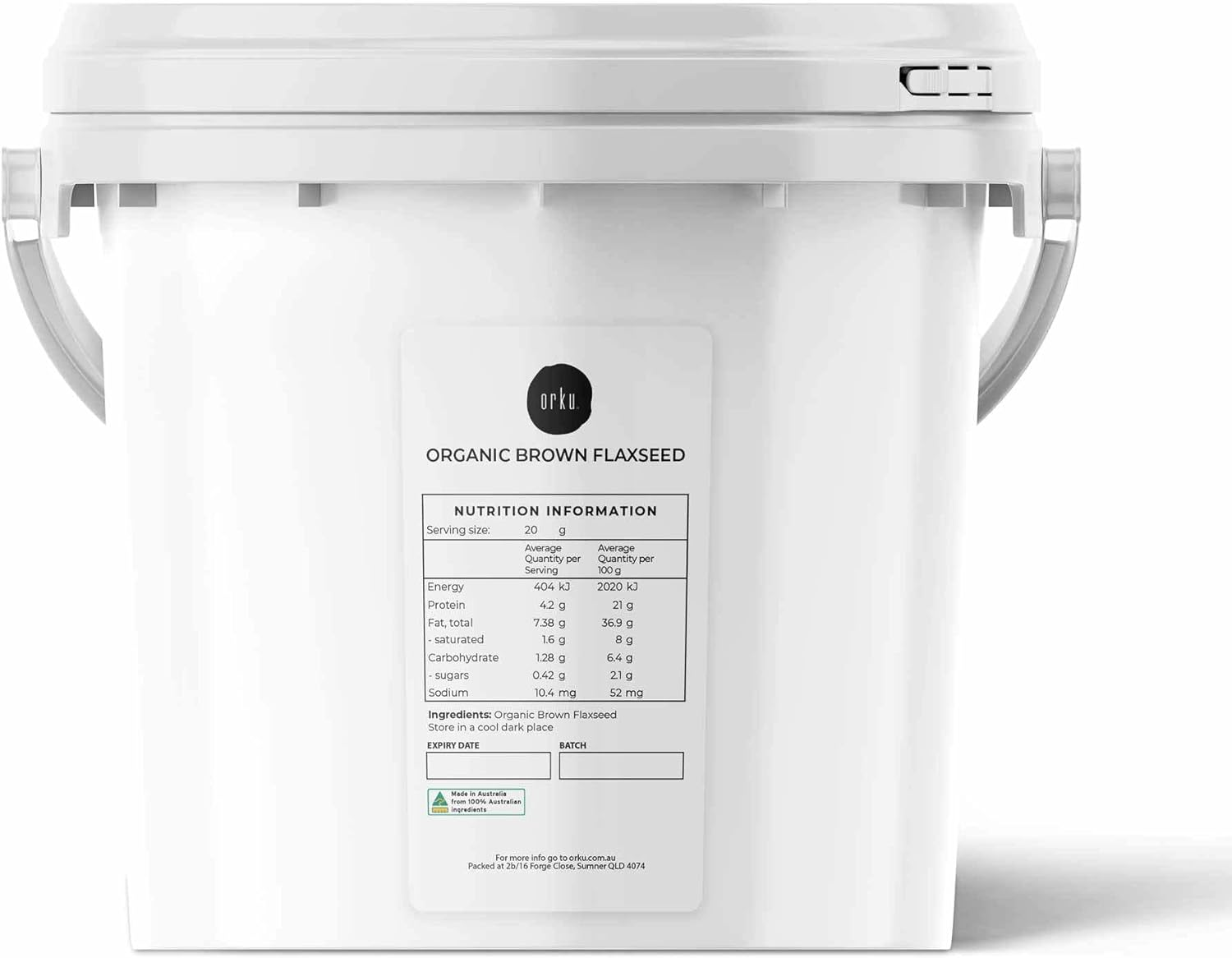 Organic Brown Linseed Flaxseed Tubs Whole Flax Seed No GMO Omega3 6 Fibre (800G) image number 2