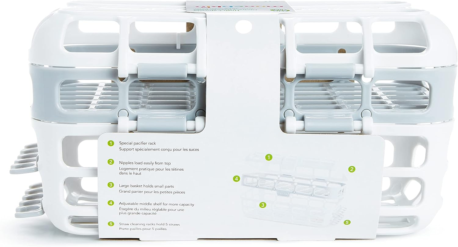 Munchkin&reg; High Capacity Dishwasher Basket, 1 Pack, Grey