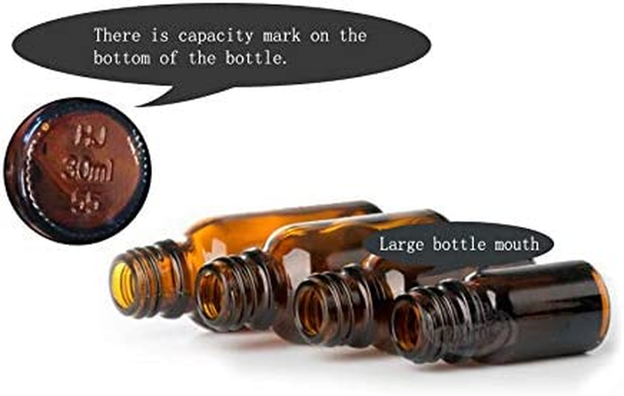 6 Pcs (20Ml/0.67Oz) Amber round Empty Glass Nasal Spray Bottle with Press Spray Head Refillable Portable Fine Mist Sprayers Containers Pot Travel Sub Bottling for Colloidal Silver Saline image number 5