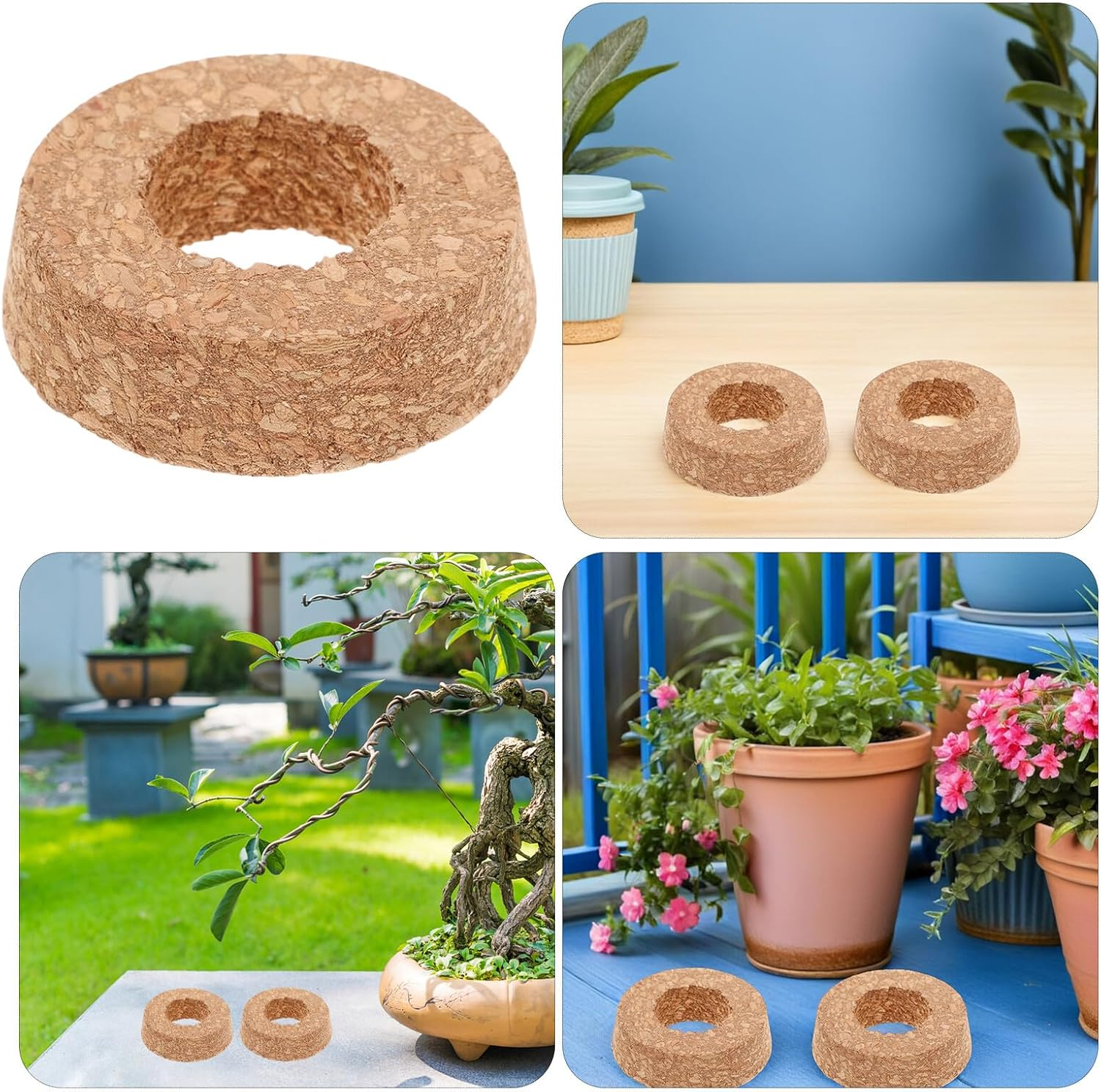 Kisangel Cork Lids for Glass Planter Hydroponic Plant 6Pcs Light Brown Wooden Tapered Cork Plugs for Micro Landscape Terrarium Easy Water Management for Home Office D&eacute;cor image number 6