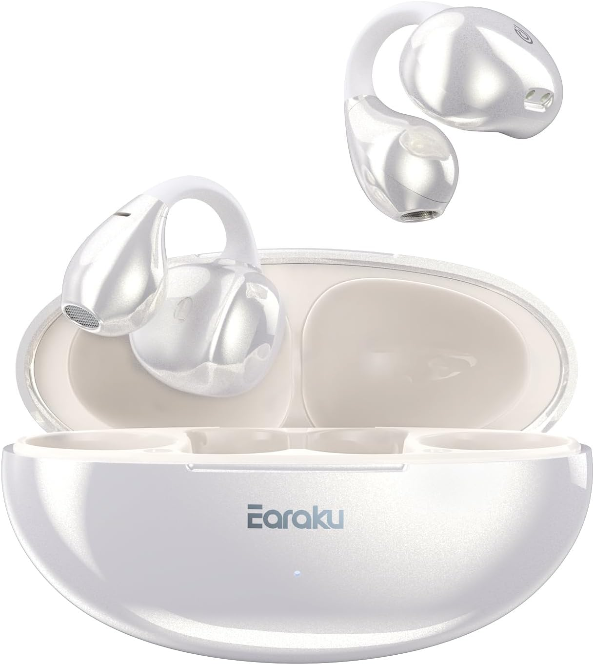 Earaku Soundclip Wireless Earphones, Open Ear Earphones, Ear Cuff Type, Ultra Lightweight, No Ear Blocking, No Sound Leakage, Innovation of Bone Conduction, DSP Function, Malleus Algorithm, Open Ear