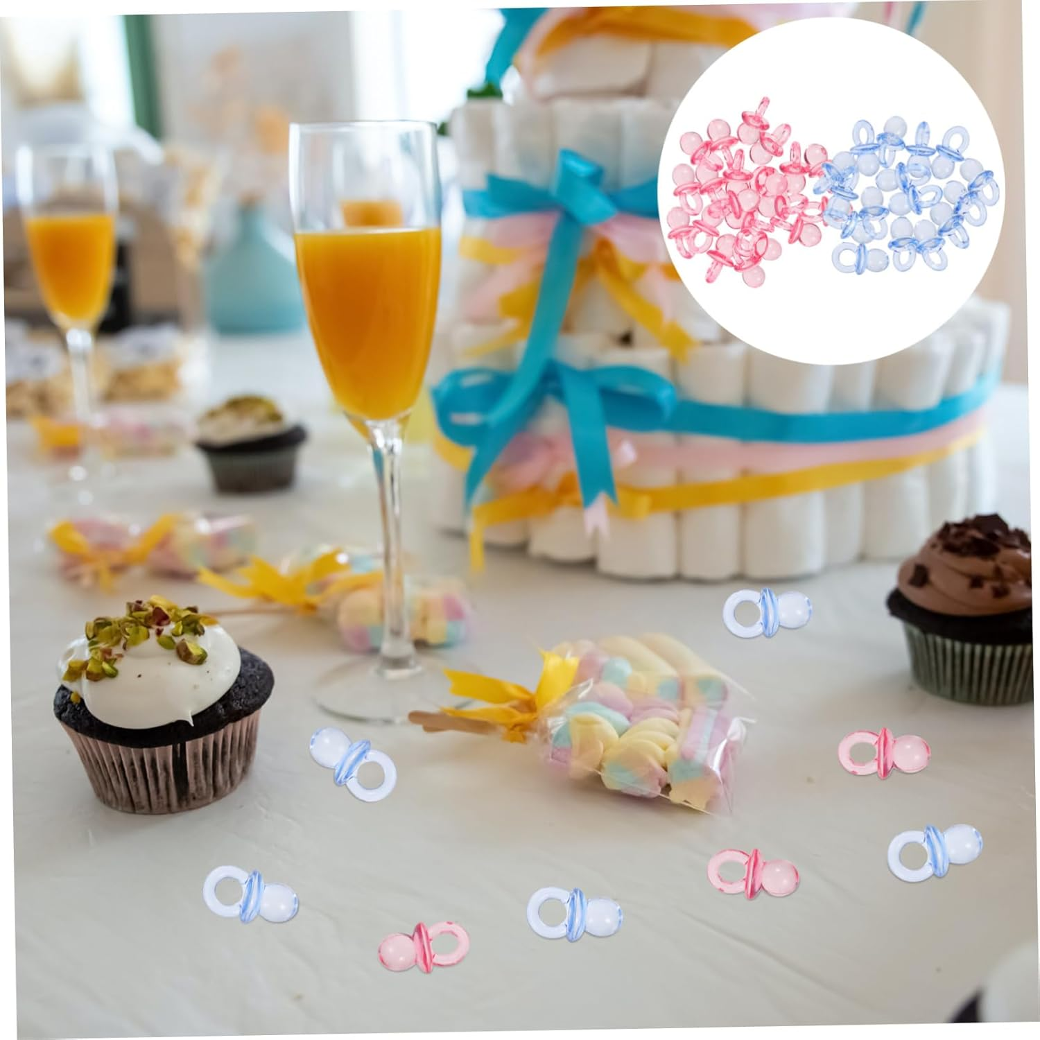 UPKOCH 100Pcs Mini Pacifiers for Months Shower Games Toys Unique Shower Decorations Bulk Dummies image number 3