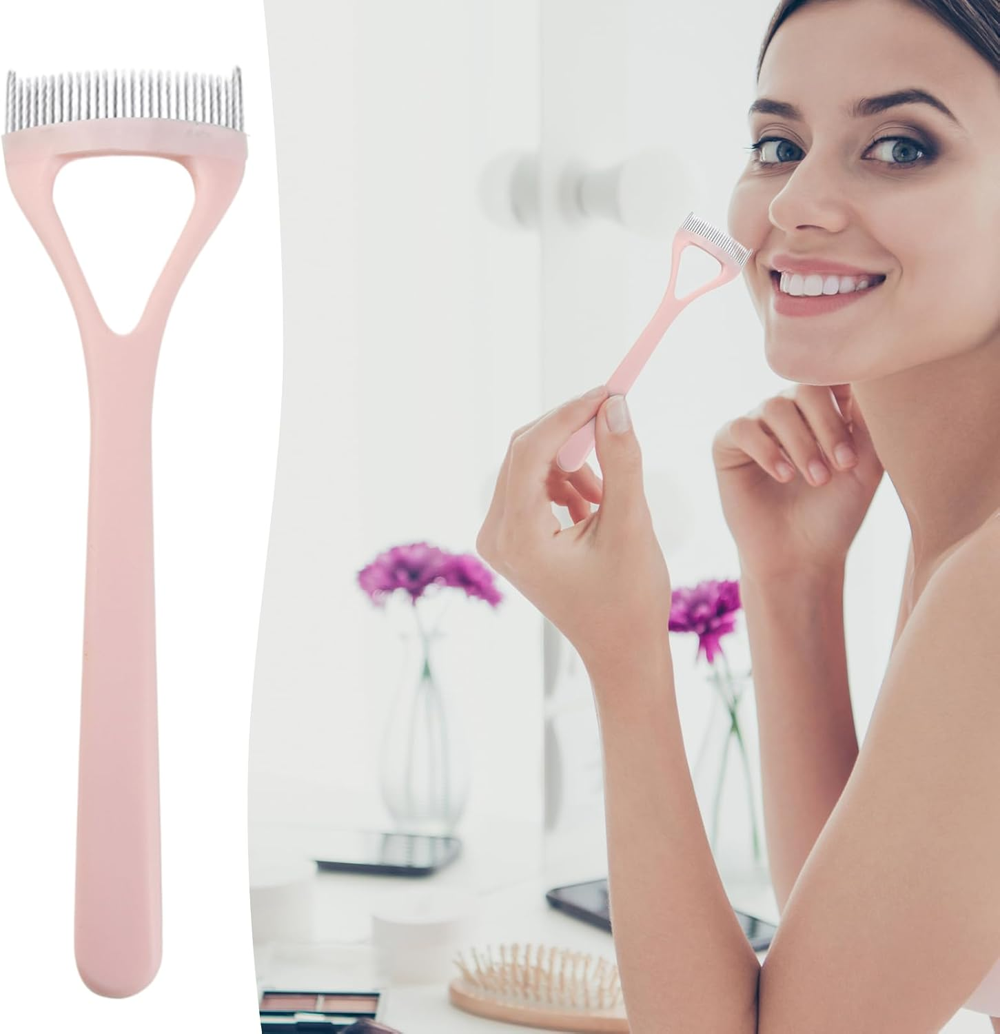 Shurzzesj Eyelash Separator Comb - Professional Definer Eyelash Comb,Multifunctional Lash Separating Tool, Eye Makeup Tools for Travel, Outdoor, Daily image number 3