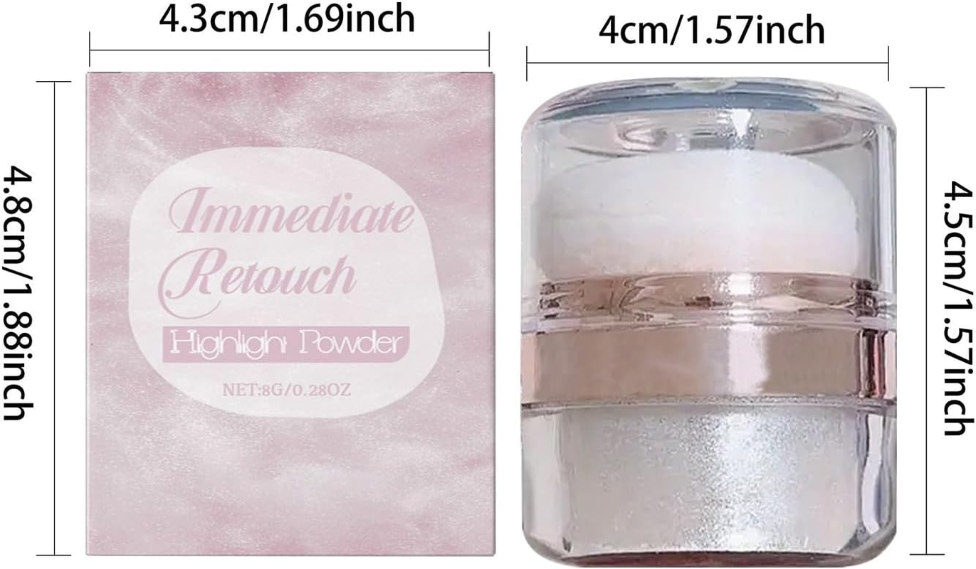 Glitter Powder Highlighter | Glitter Shimmer Highlighter Powder for Body | 3G Contouring & Glow Fairy Brightening Makeup for Women & Girls image number 3