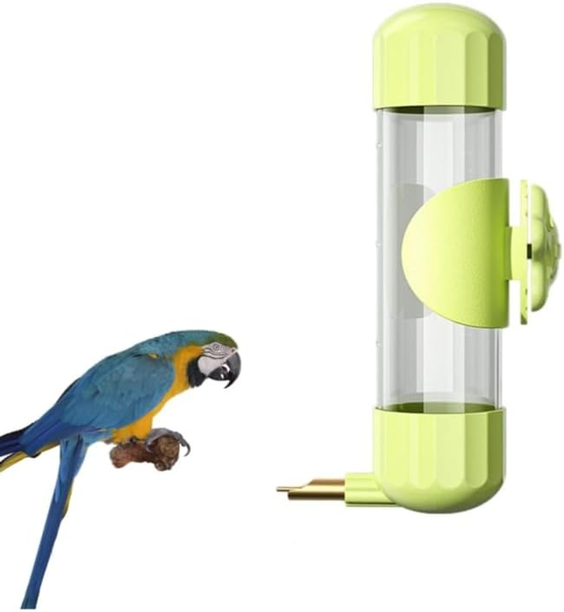 Water Bottle Bird Drinker Pet Bird Water Feeder Transparent Automatic Cockatiel Parakeet Water Dispenser Firing Pin Design (Green, 200Ml) image number 3