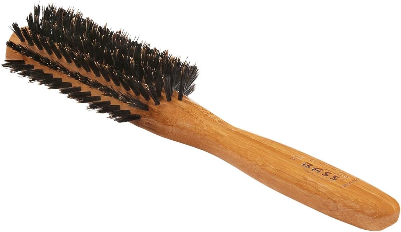 Brush - Classic Half round Style 100% Wild Boar Bristles Light Wood Handle Bass Brushes 1 Brush
