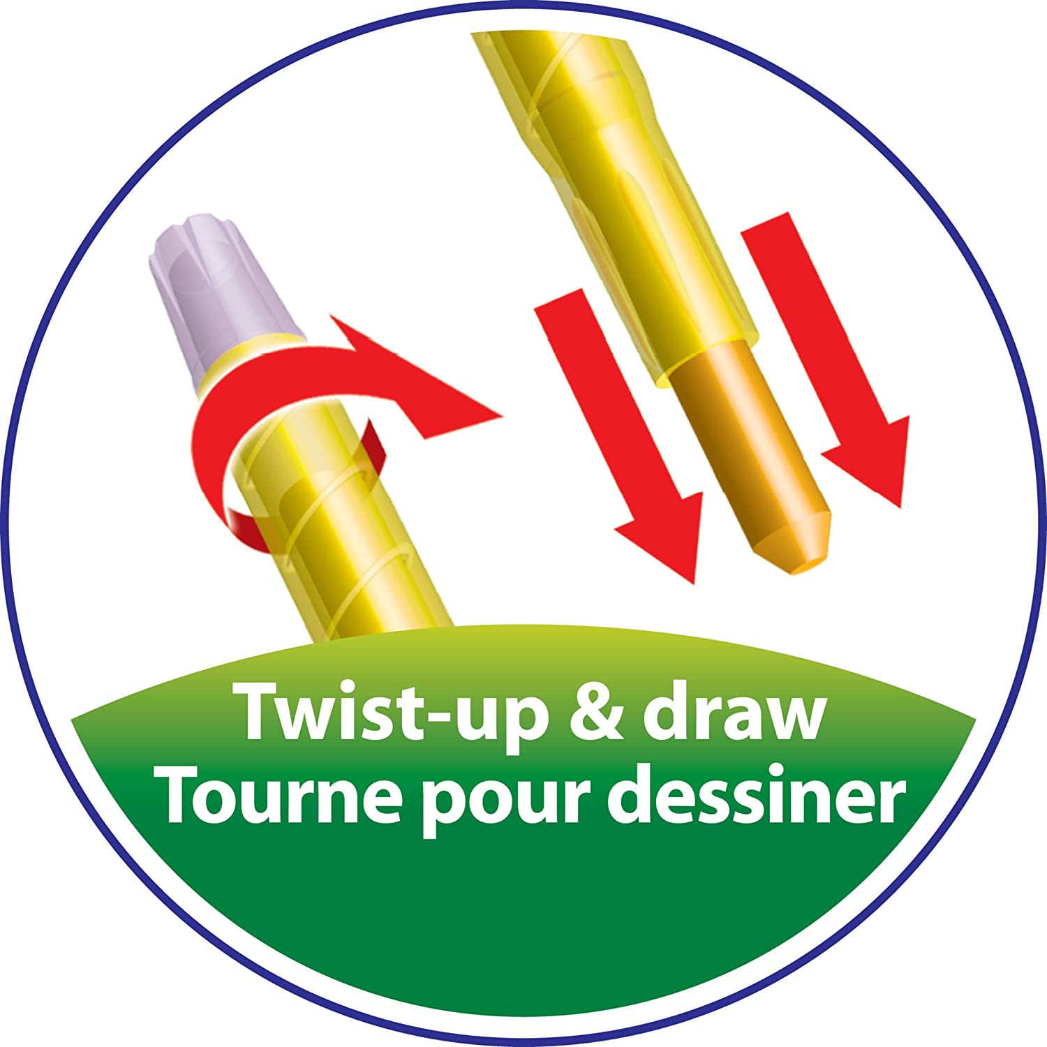 BIC 8805082 Kids Turn and Colour Crayons - Assorted Colours, Pack of 12 image number 2