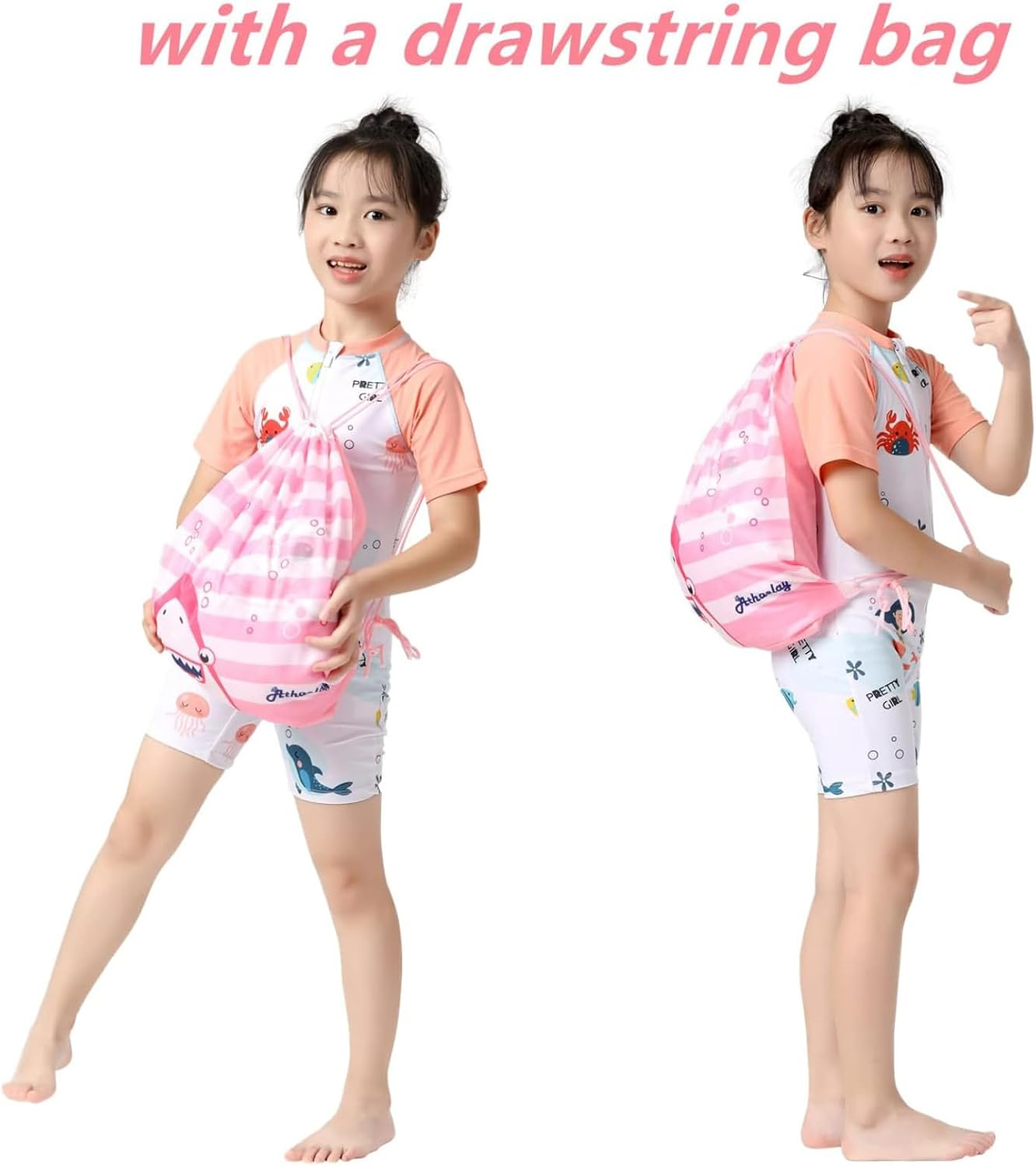 Kids Hooded Poncho Towel - Unicorn Bath Beach Cover-Up for Girls Age 3-8, Soft Microfiber Swim Towel with Snap Closure (75Cm X 150Cm, 350G) image number 5