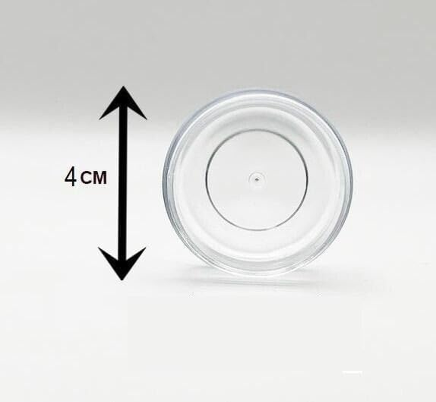 Paulstore 4Pcs MINI TRAVEL POTS Small round Tub Container Sample Jar Cosmetic Storage 20Ml