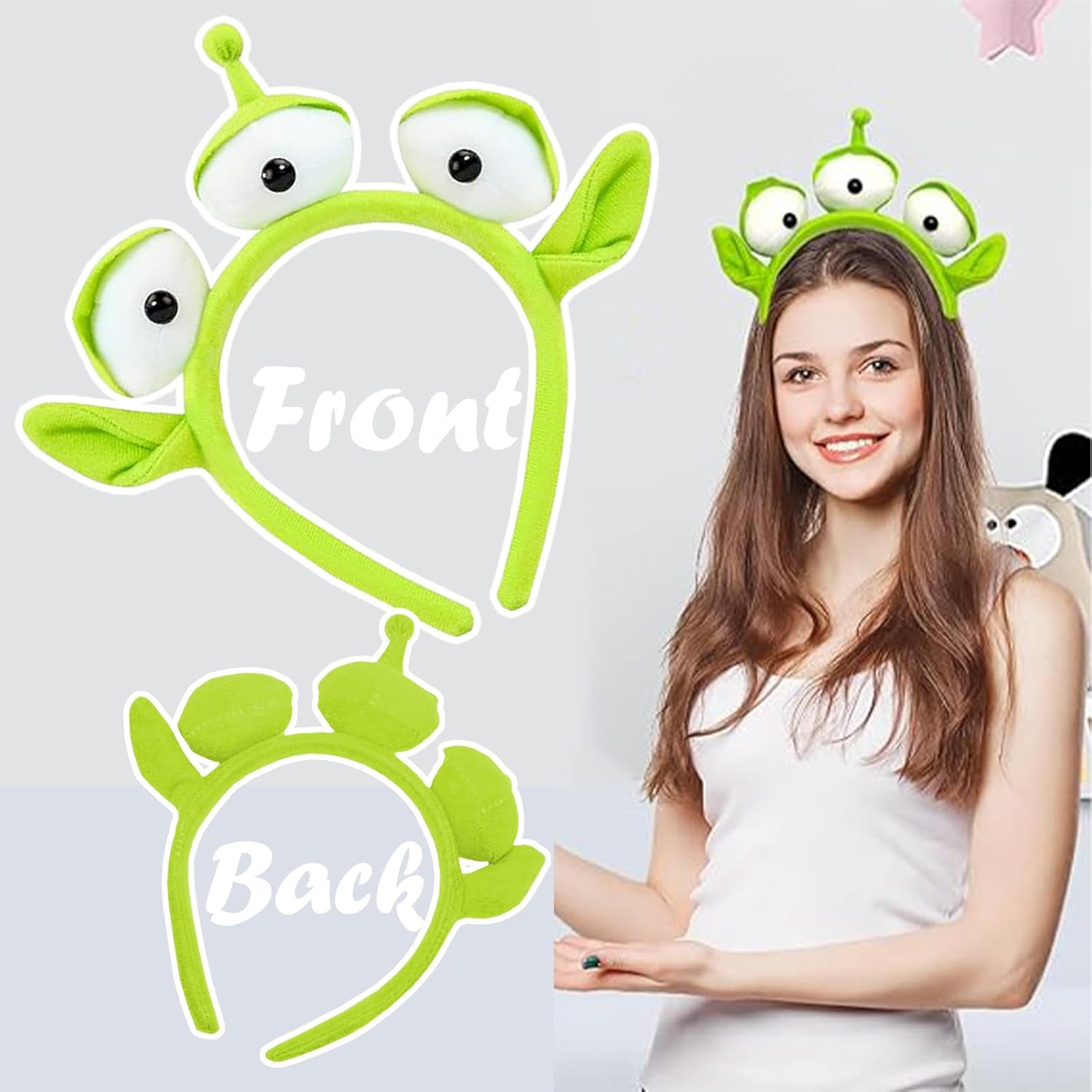 Alien Headband, Alien Headband Kids, Alien Eyes Headband Accessories for Cosplay Themed Party for Halloween Carnival Fancy Dress Costume, Alien Costume Head Wear for Adult Kids image number 1