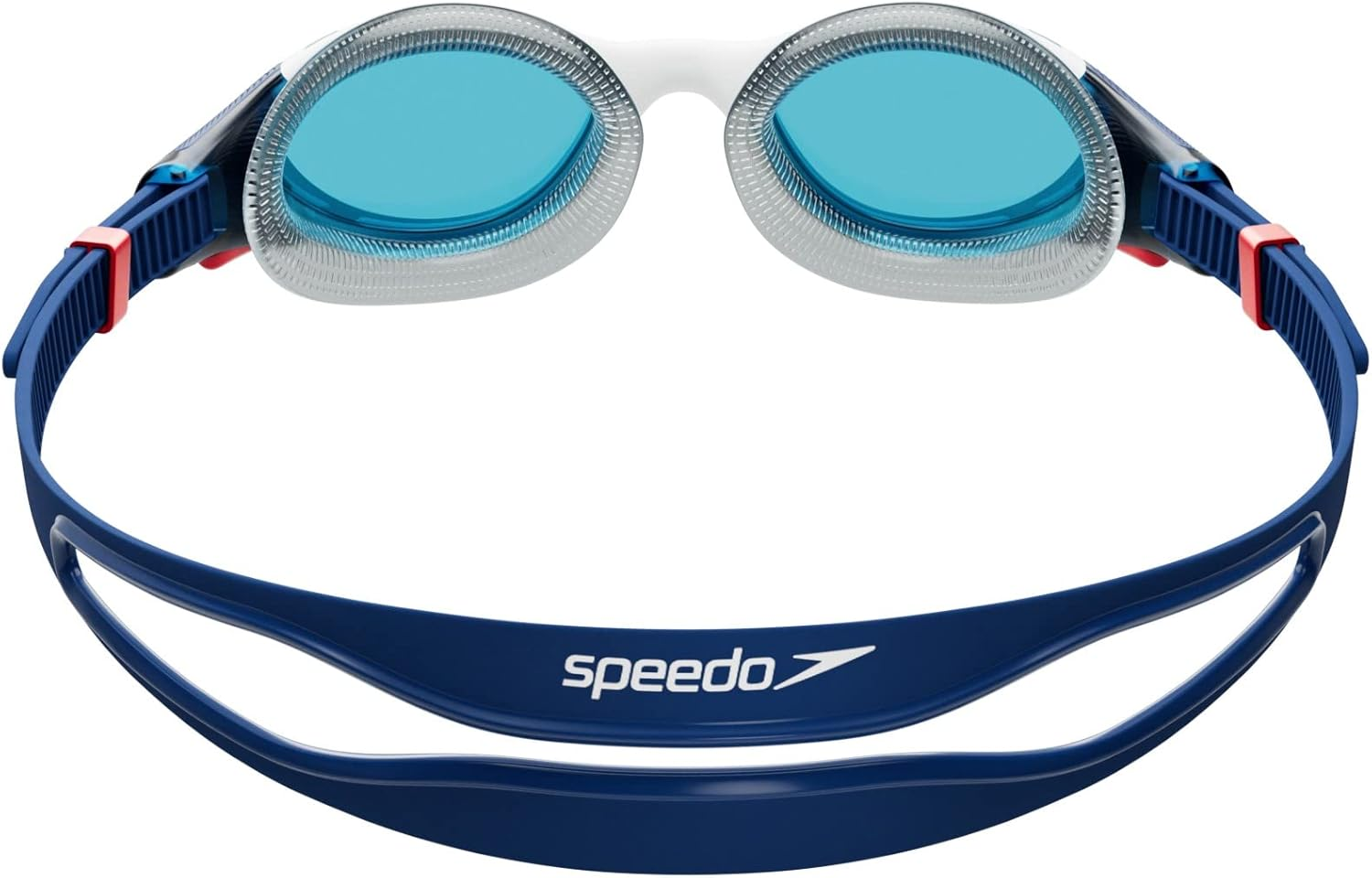 Speedo Unisex Adult'S Biofuse 2.0 Swimming Goggles - Fed Red/Silver/Clear image number 2