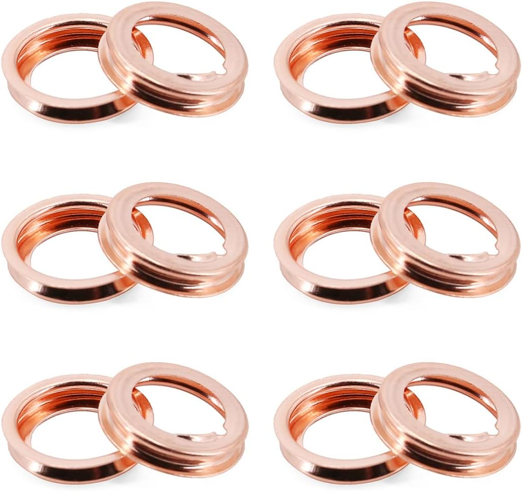 UTSAUTO 12 Pcs Copper Oil Drain Plug Gaskets M12 Oil Crush Washers Seal F4XY-6734-A 11026-01M02 11026-JA00A Replacement for Ford Rogue Sentra Xterra Altima Frontier Armada Jukes 350Z Infiniti G35 G37 image number 2