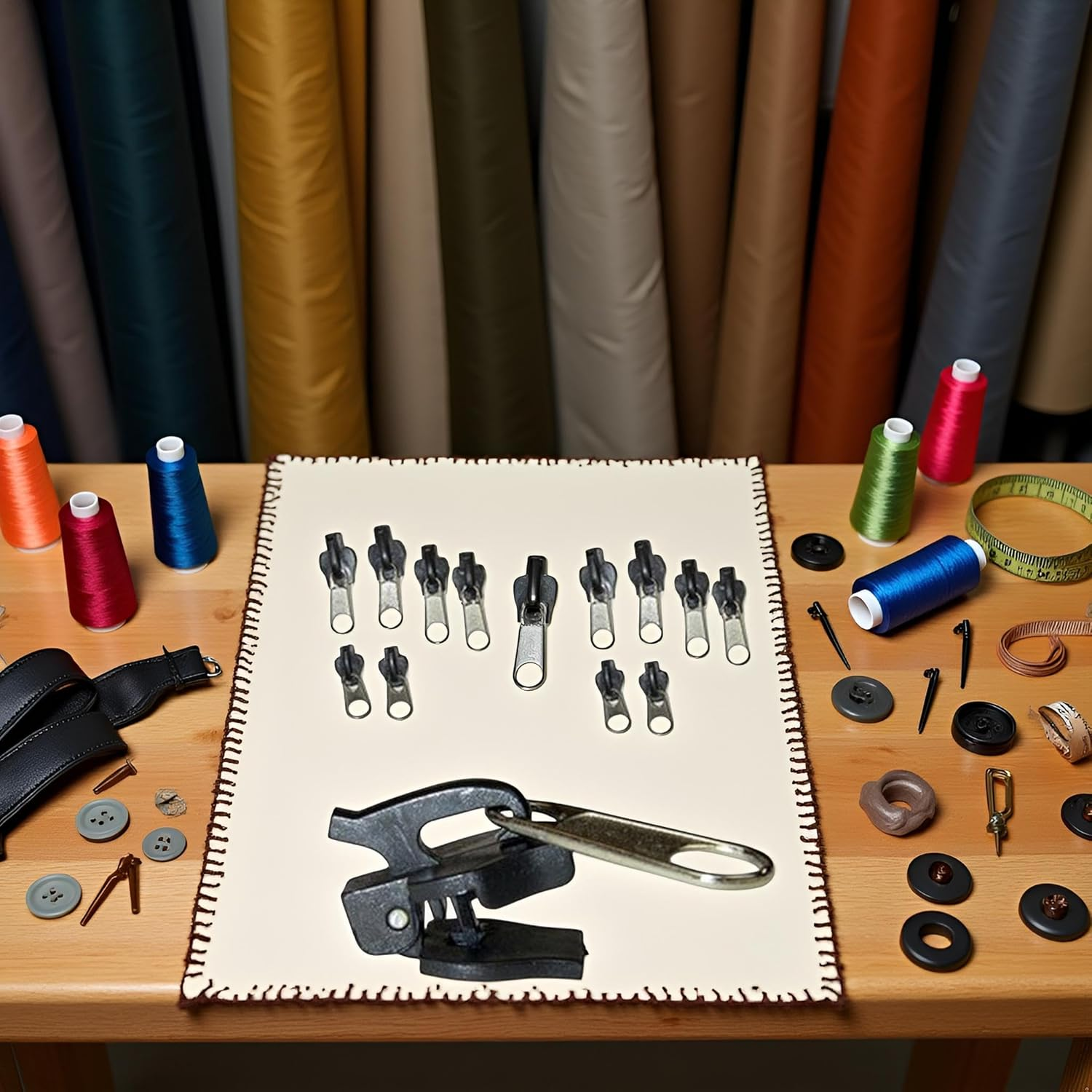 6Pcs Black Universal Instant Fix Zipper Repair Kit Replacement Zip Slider Teeth Zippers Resistant Design Arts, Crafts and Sewing