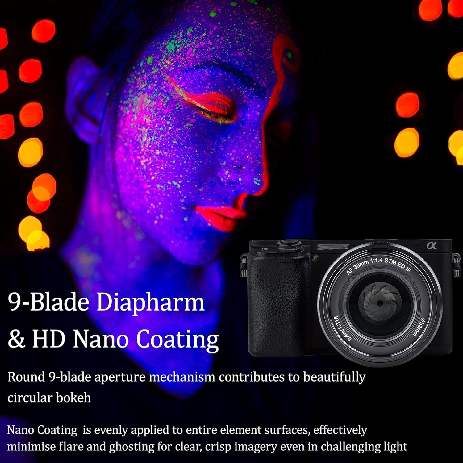 VILTROX 33Mm F1.4 F/1.4 Auto Focus Prime Lenscompatible with Sony E-Mount Camera A6500 A6300 A6000 A6400 A6100 A5100 A6600 A7 A7R A7C A7II A7RII A7SIII A7III A7RIII A7RIV A9 image number 4