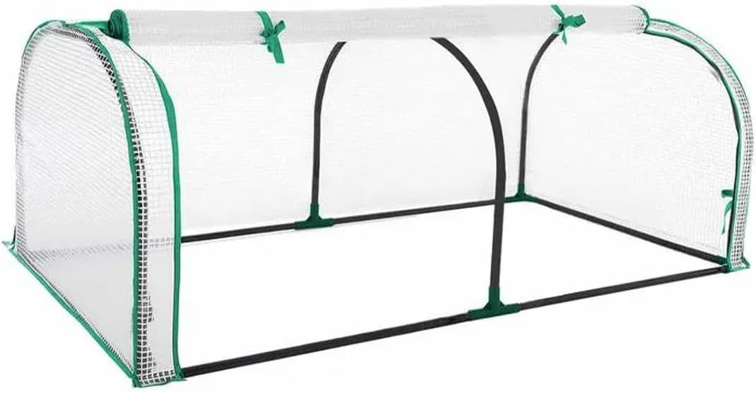 AIMALL Greenhouse Tunnel Cover 130X60X50Cm Transparent and Grid PVC Flower House Cover Outdoor Plant Protector Replacement Cover Only No Shelf Included