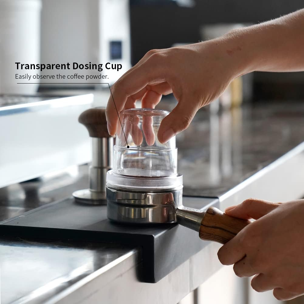 Watchget 58Mm Dosing Cup Espresso Dosing Cup Compatible with 58Mm Portafilters Stacking Espresso Machine Accessories, Clear image number 3