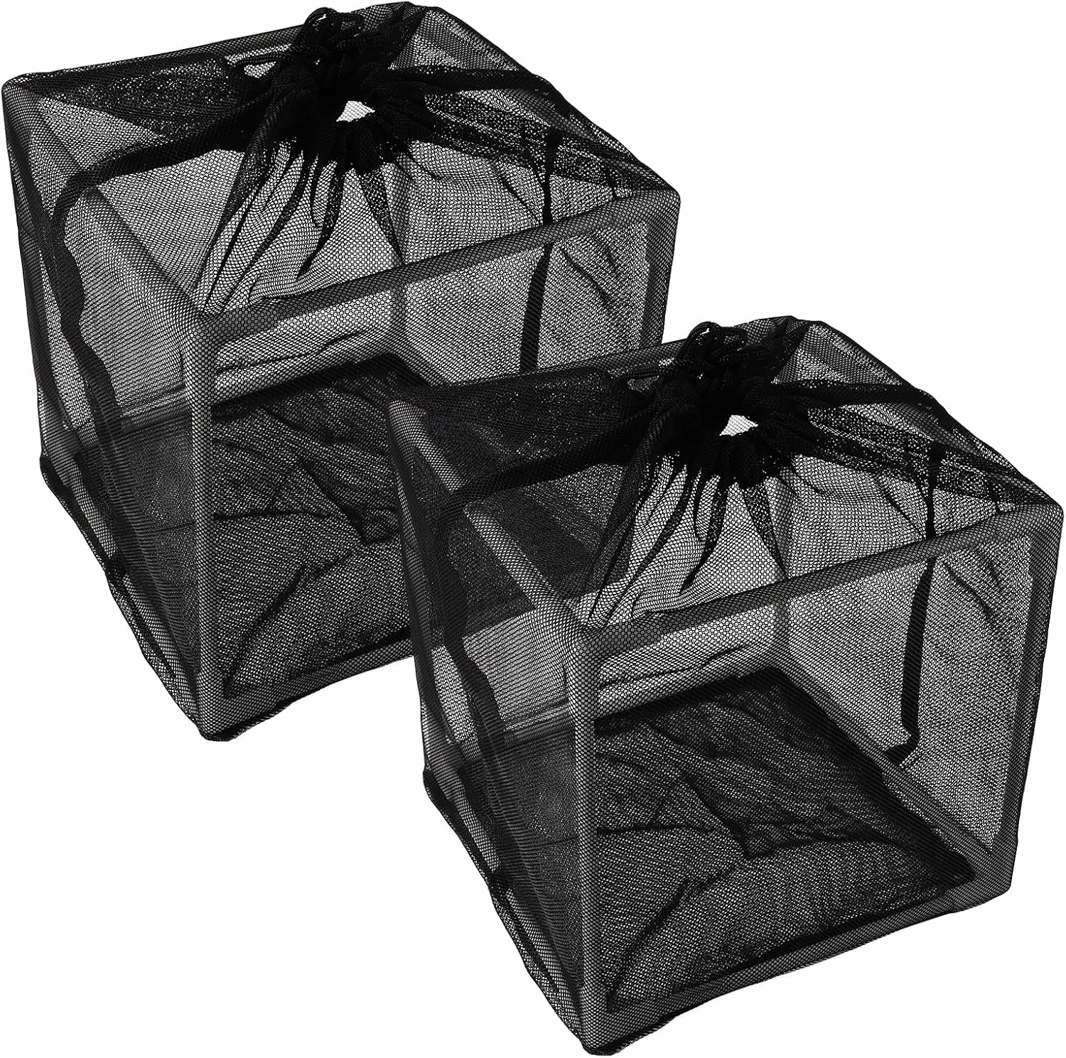 2Pcs Pond Filter Bag, 10 Inch Pump Barrier Bag Mesh Water Pump Cover anti Clogging Pond Filter Cube Media Box Basket for Outdoor Water Fish Ponds Waterfalls image number 2