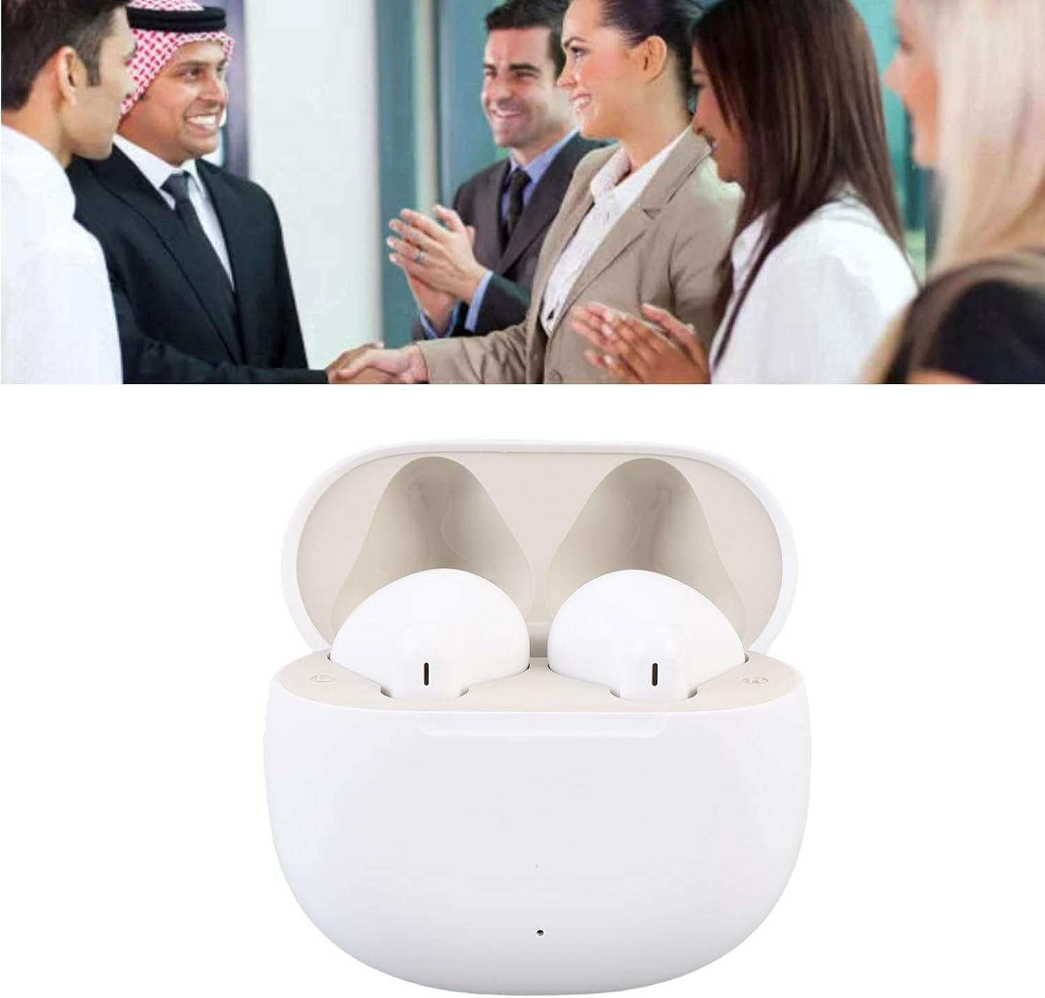 Sharainn AI Translation Earbuds, Comfortable Noise Cancelling Wireless Translation Earbuds IPX4 with APP for Business image number 4