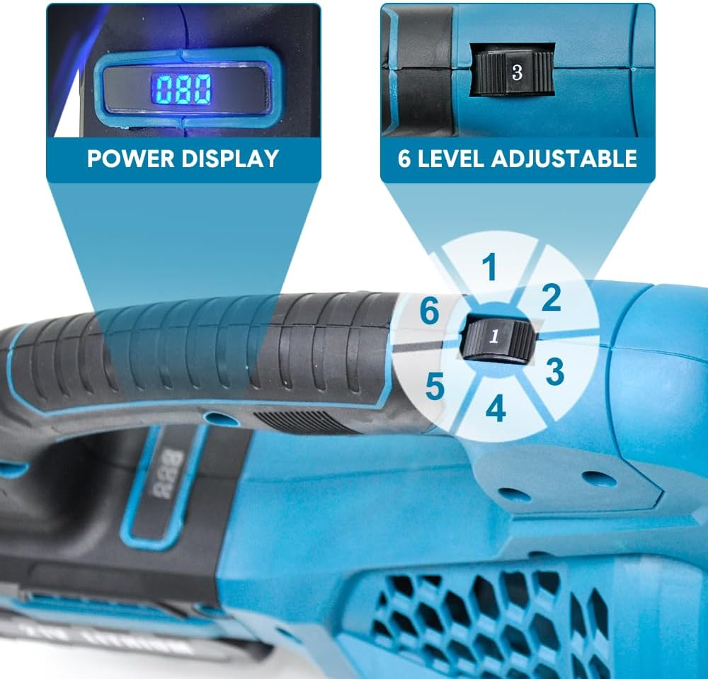 ALSTON Cordless Electric Leaf Blower Powerful Lightweight Vacuum Cleaner and 6 Speed for Garden Care Leaf Dust Removal, Compatible for Makita 18V Battery Skin Only image number 1