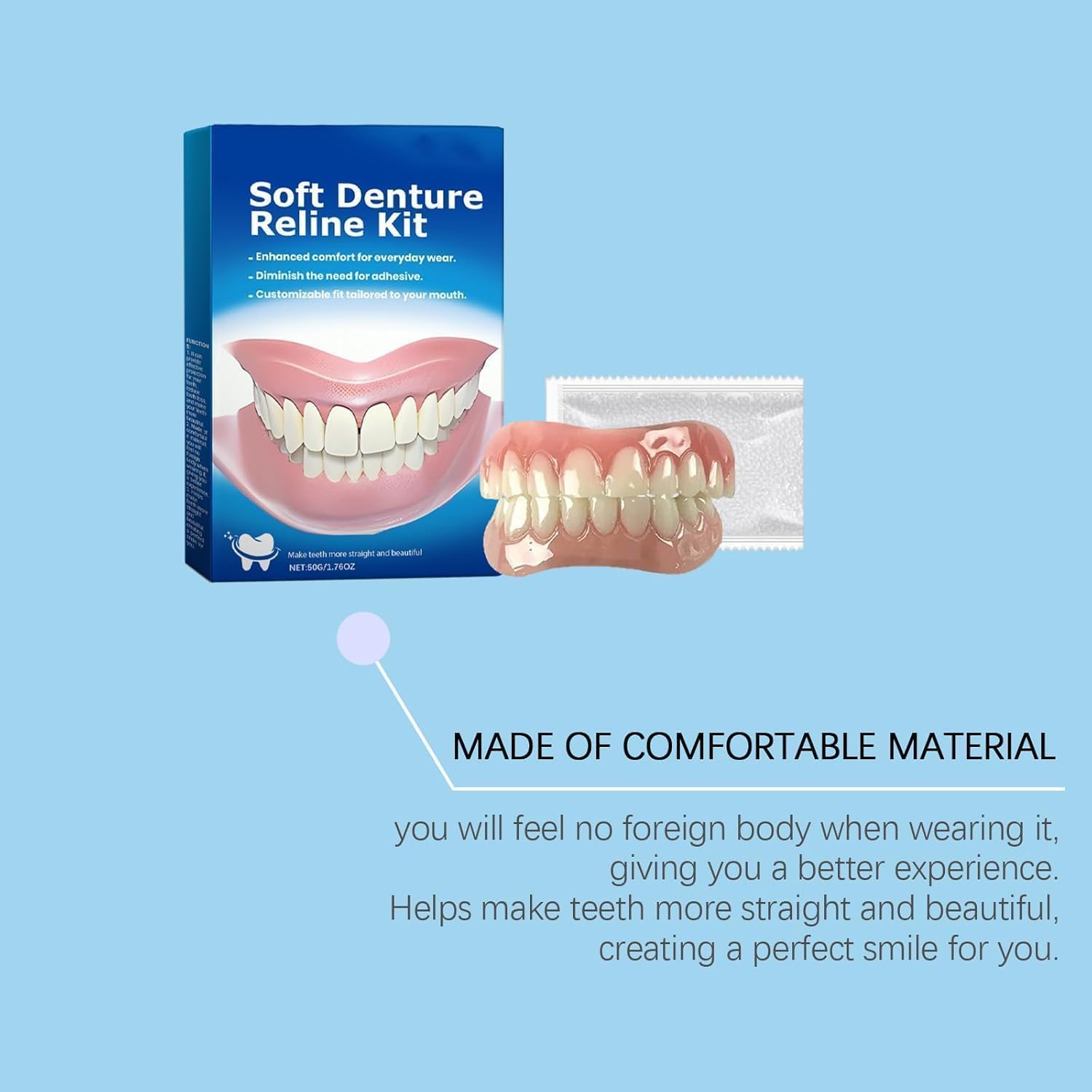 Silicone Reline Kit for Dentures, Perfectfit Denture Silicone Reline Kit, Denture Silicone Reline Kit, Soft Silicone Reline Kit for Dentures image number 3