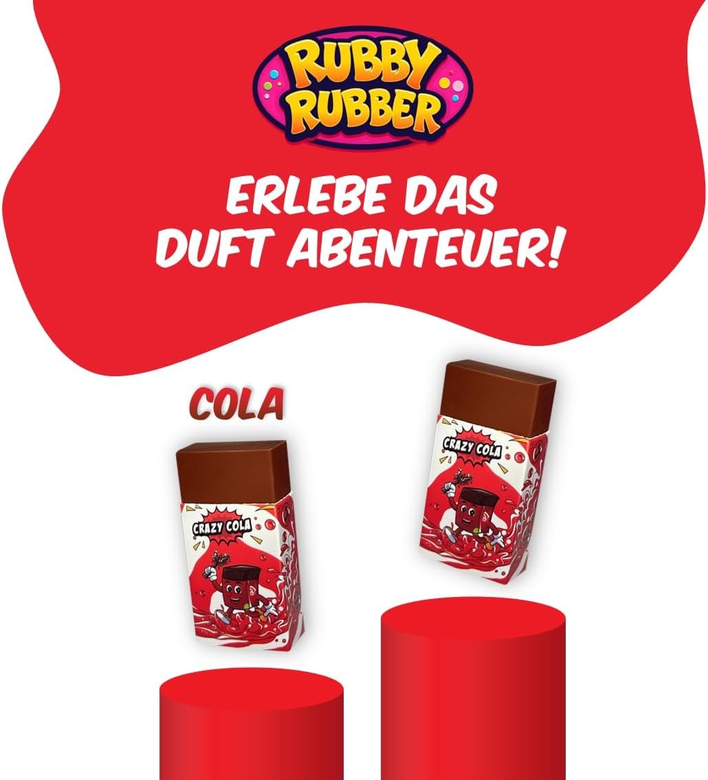 Children'S Eraser, Scented Eraser, Rubby Rubber Crazy Cola, Cola Scented Eraser, Includes 2 Erasers for School Supplies, Stationery, Children image number 3
