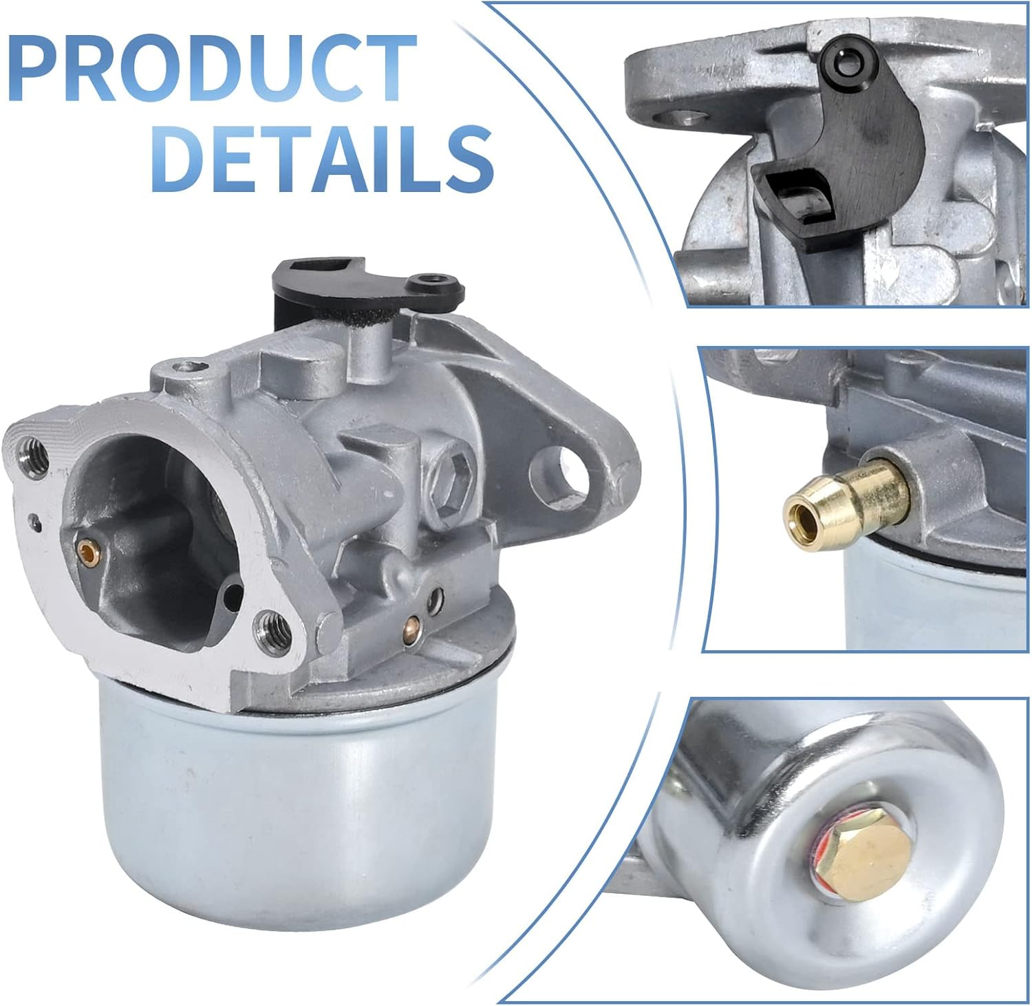 Carburetor Tool Kit with 491588S Air Filter Replacement for Brig-G Stratton 124000 Model Engines, Replacement for Brig-G Stratton 799868 image number 4