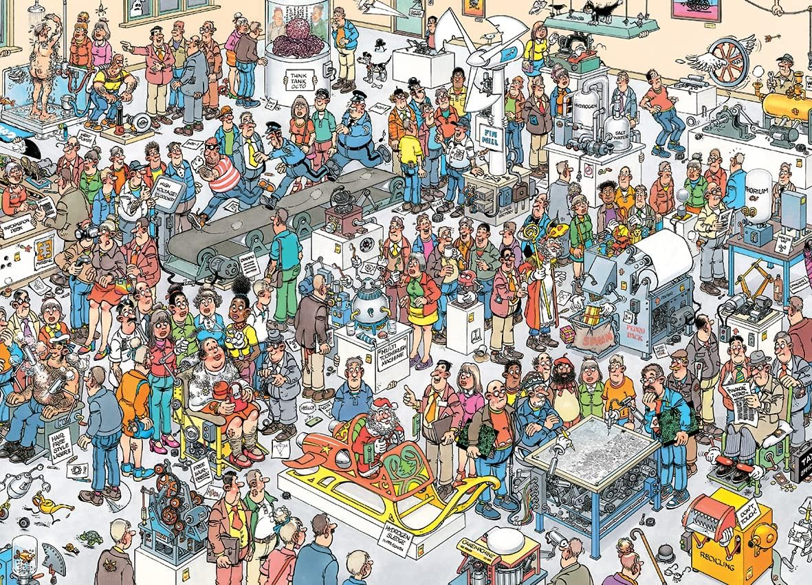 Jumbo Jan Van Haasteren Jigsaw Futureproof Fair Jigsaw Puzzle (1000 Pieces) image number 1