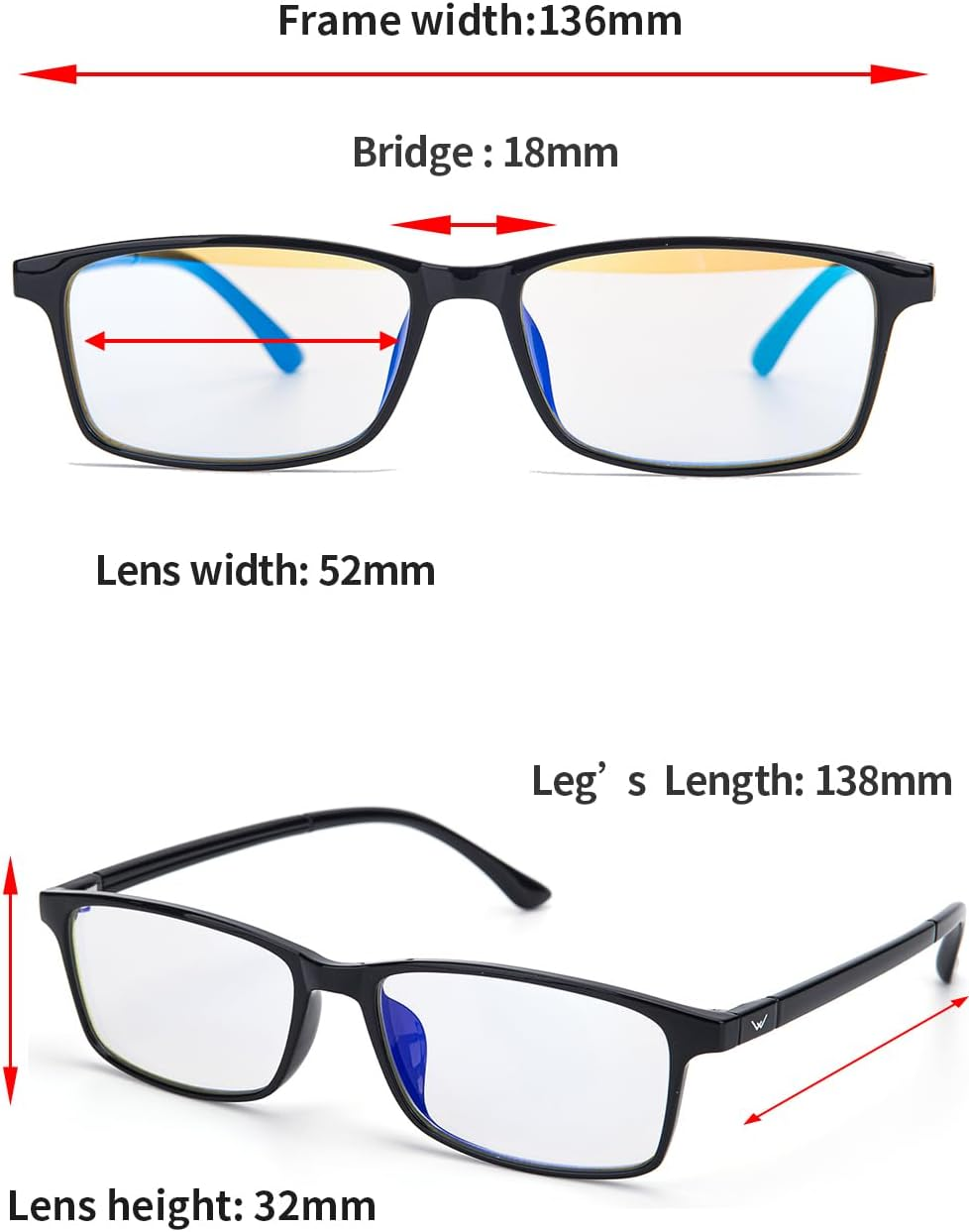 LANLANG Blue Light Blocking Glasses for Men Women, Negative Ion Glasses, Anion Glasses, Anti-Blue Computer Glasses,Anti-Glare, Relieve Fatigue, Black image number 1