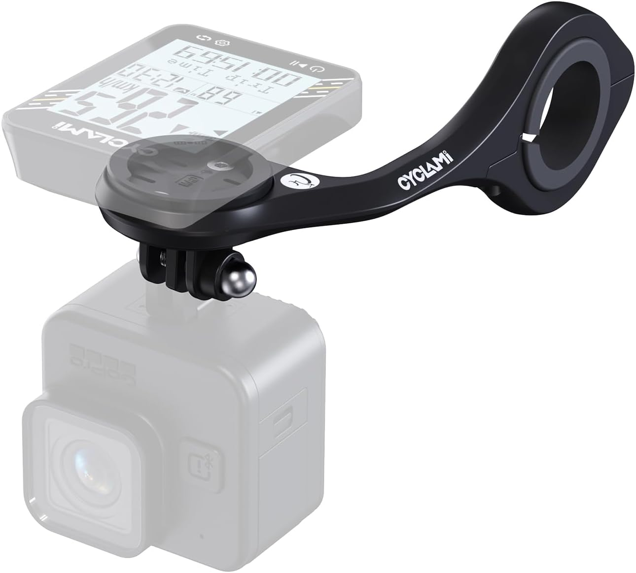 CYCLAMI Out Front Bike Mount for Garmin, Igpsport, XOSS, Coospo, Magene, CYCPLUS Computer, Gopro, Lights - Multi-Position Adjustable Extension Holder Fits 25.4/31.8Mm Handlebars (M5) image number 4